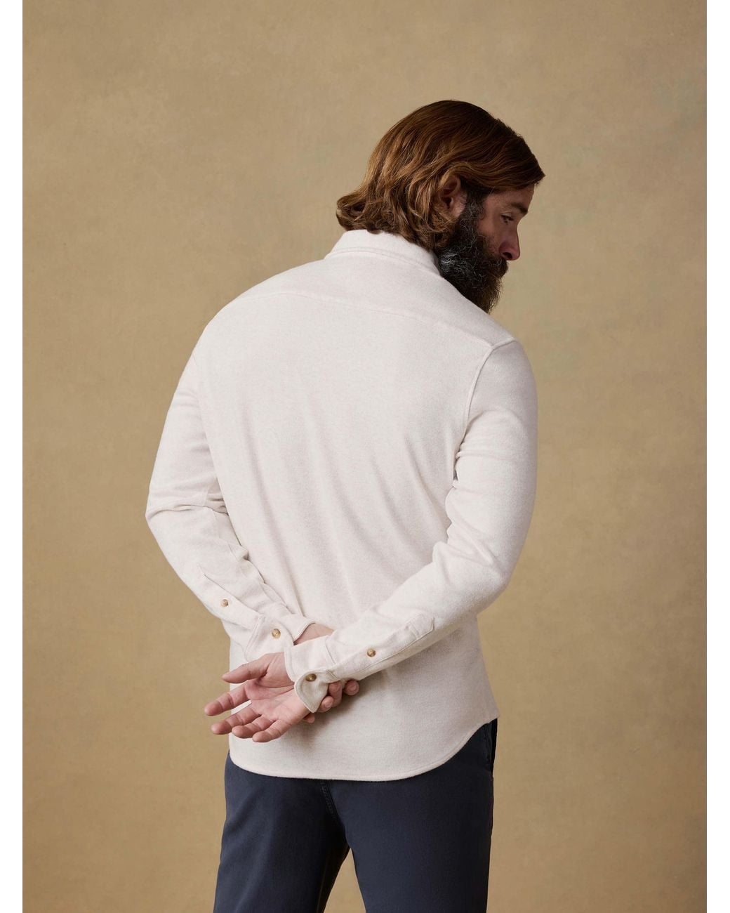 Faherty Brand Natural Legend Sweater Shirt (Single Pocket) for men