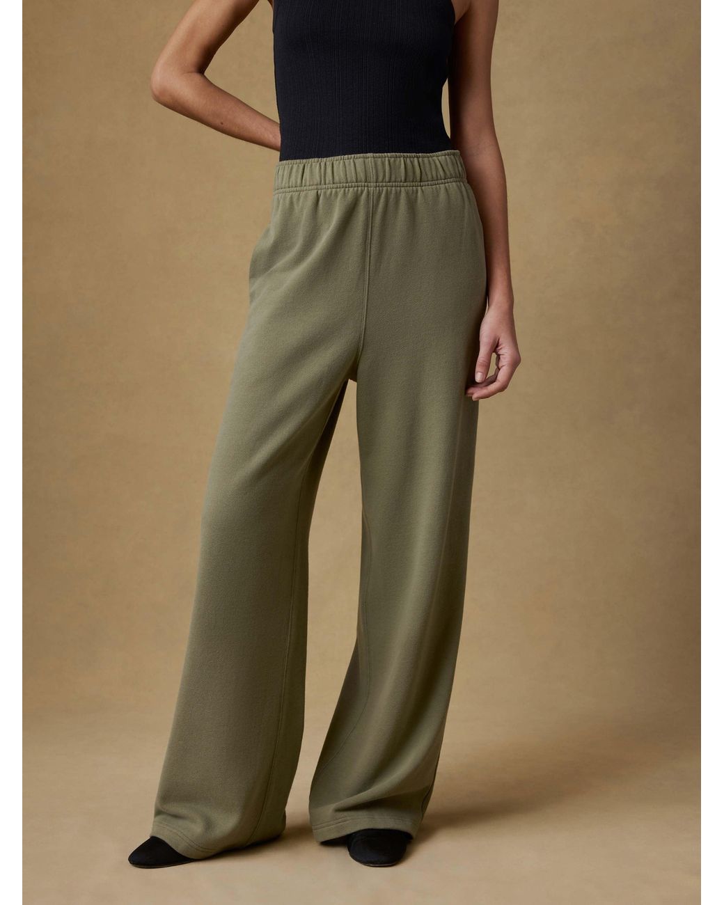 Faherty Brand Natural High Standard Fleece Wide Leg Sweatpant