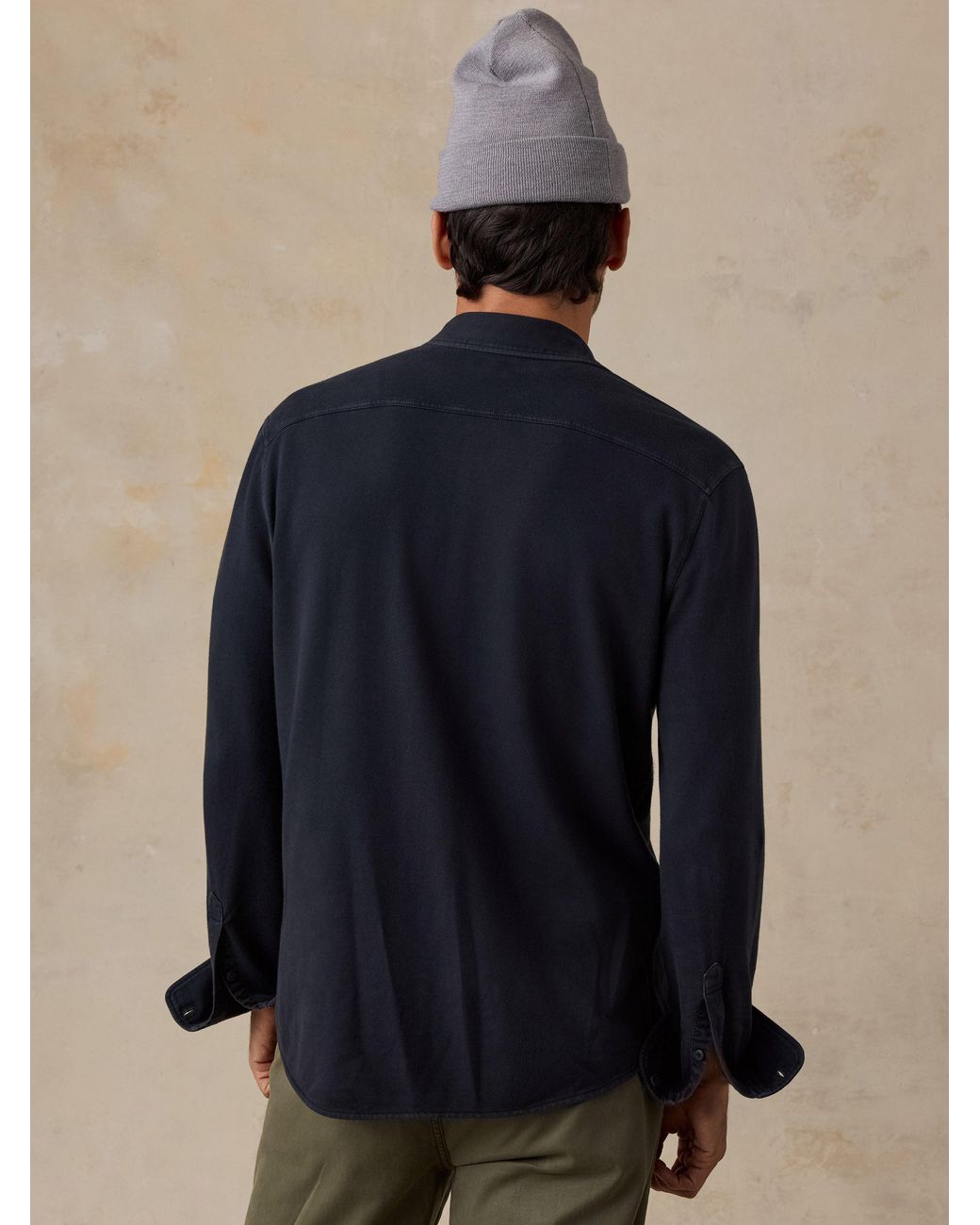 Faherty Brand Blue Field Knit Shirt for men