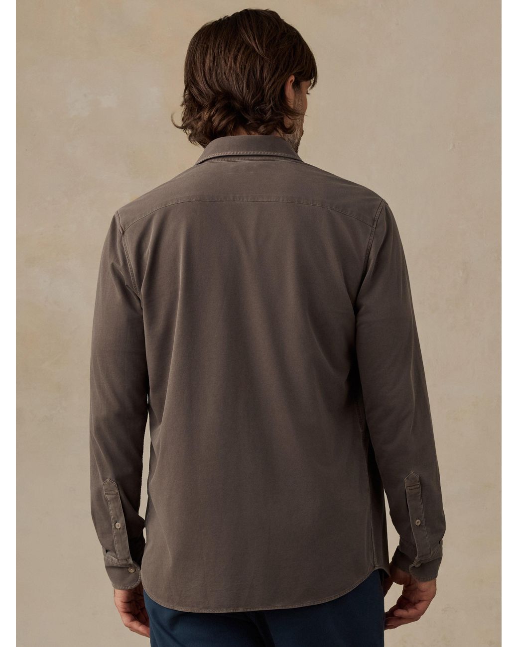 Faherty Brand Brown Costa Pique Shirt for men