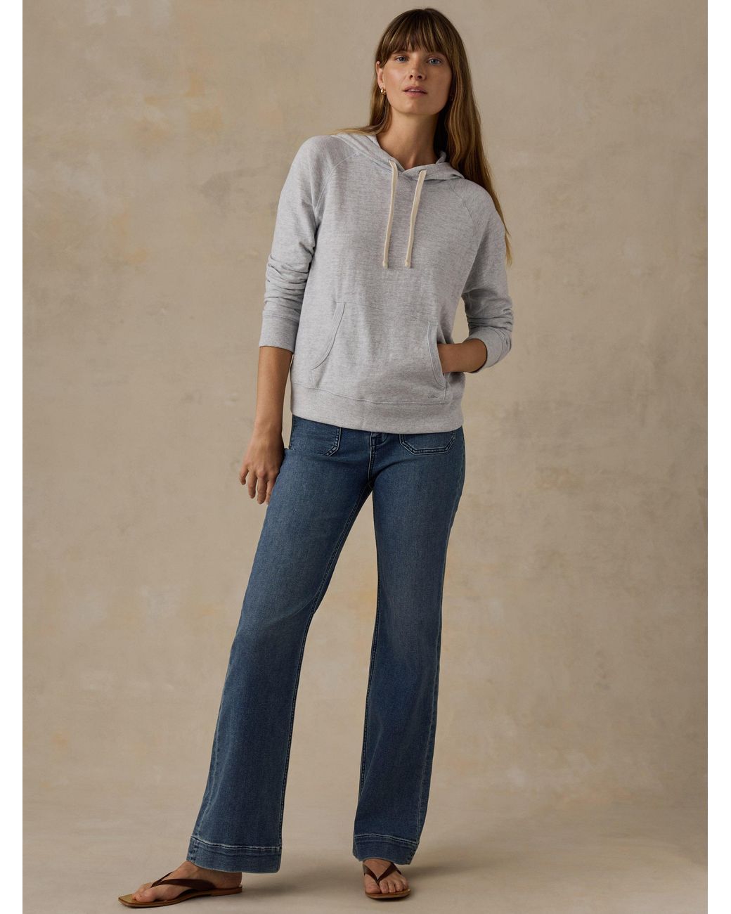 Faherty Brand Gray Sunwashed Organic Hoodie