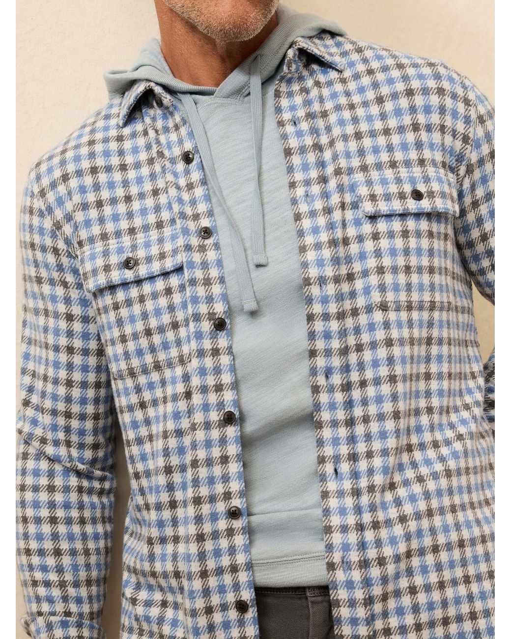 Faherty Brand Gray Legend Sweater Shirt for men