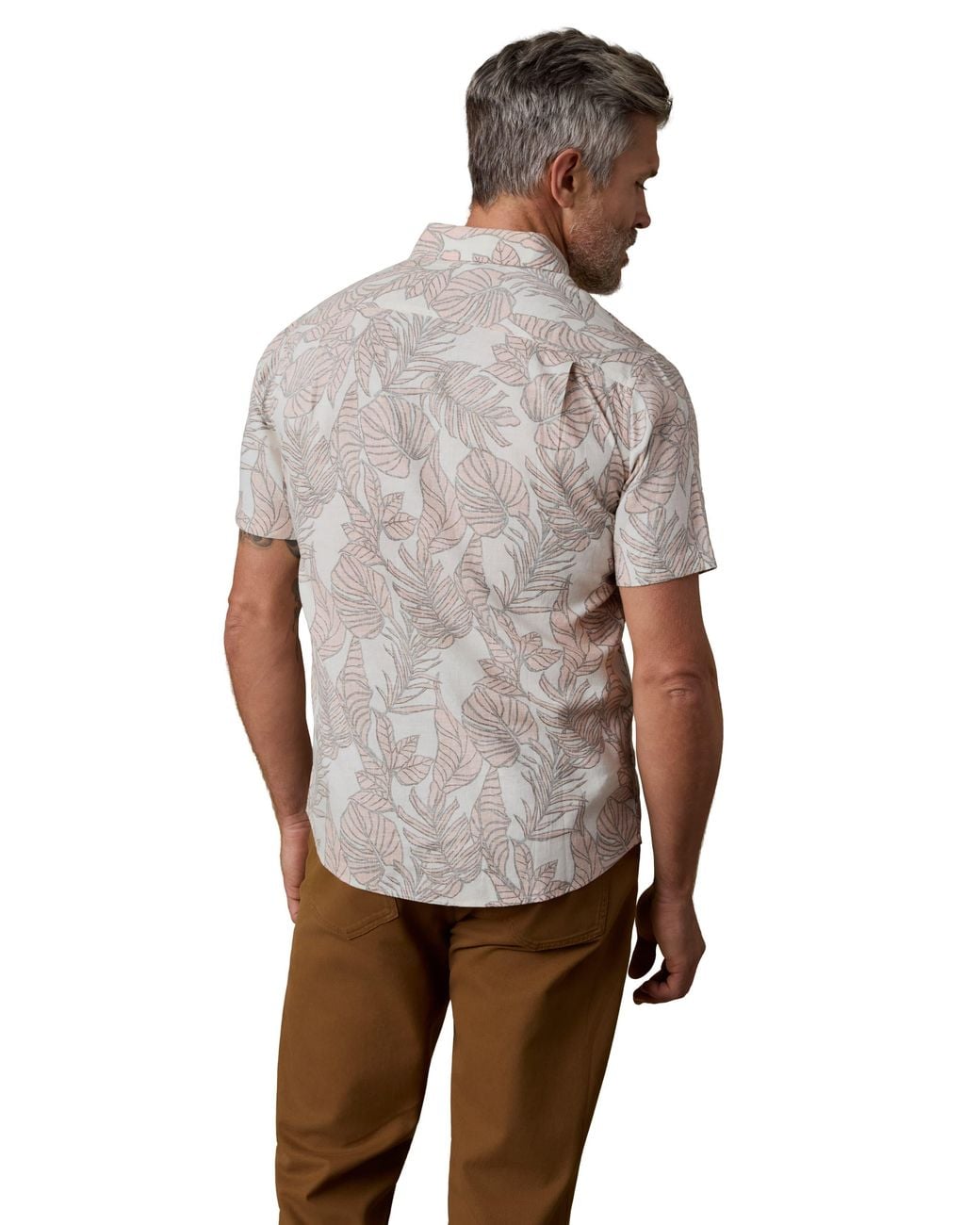 Faherty Brand Gray Short-Sleeve Breeze Shirt for men