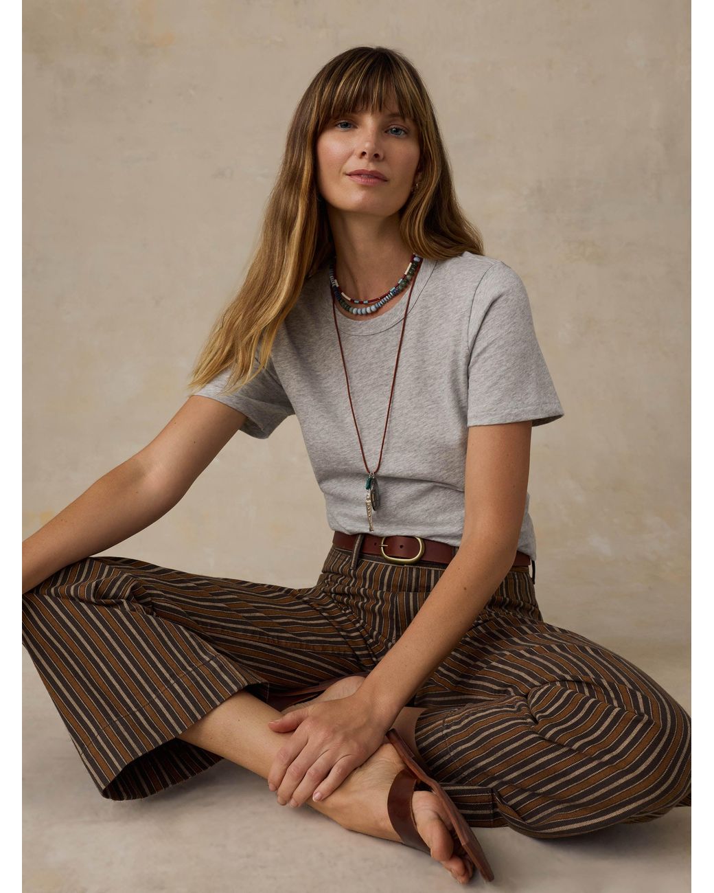 Faherty Brand Natural Sunwashed Regenerative T-Shirt