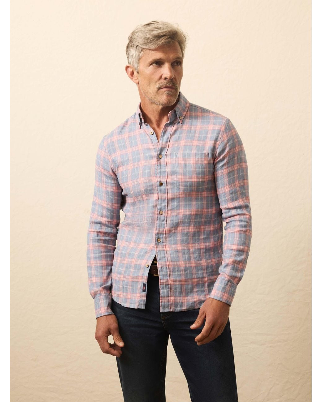 Faherty Brand Natural Long-Sleeve Breeze Shirt for men