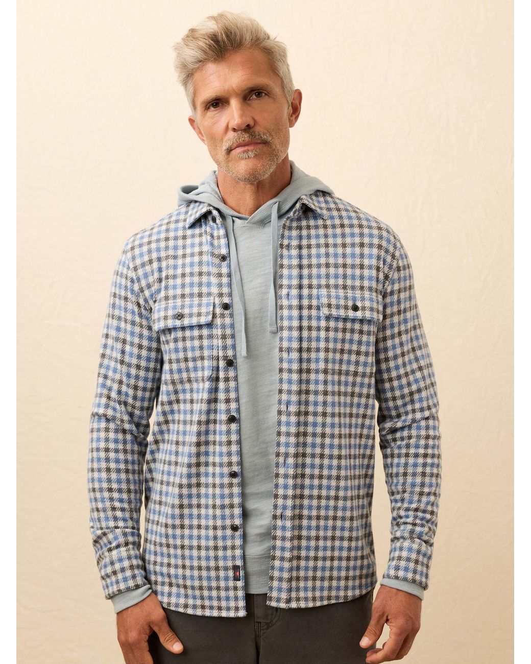 Faherty Brand Gray Legend Sweater Shirt for men