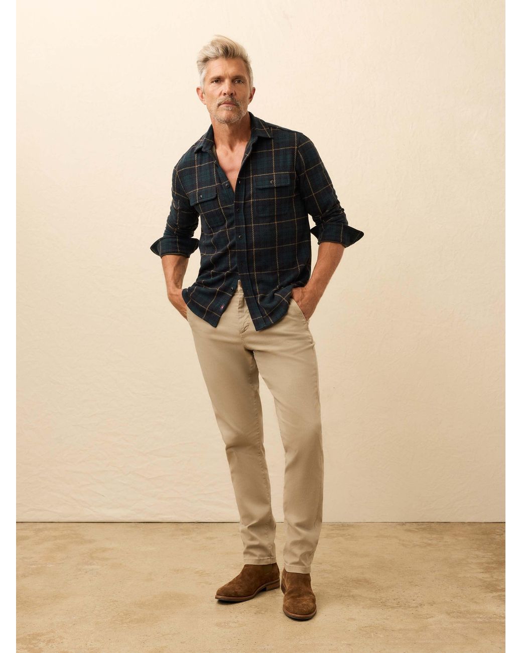 Faherty Brand Black Legend Sweater Shirt for men