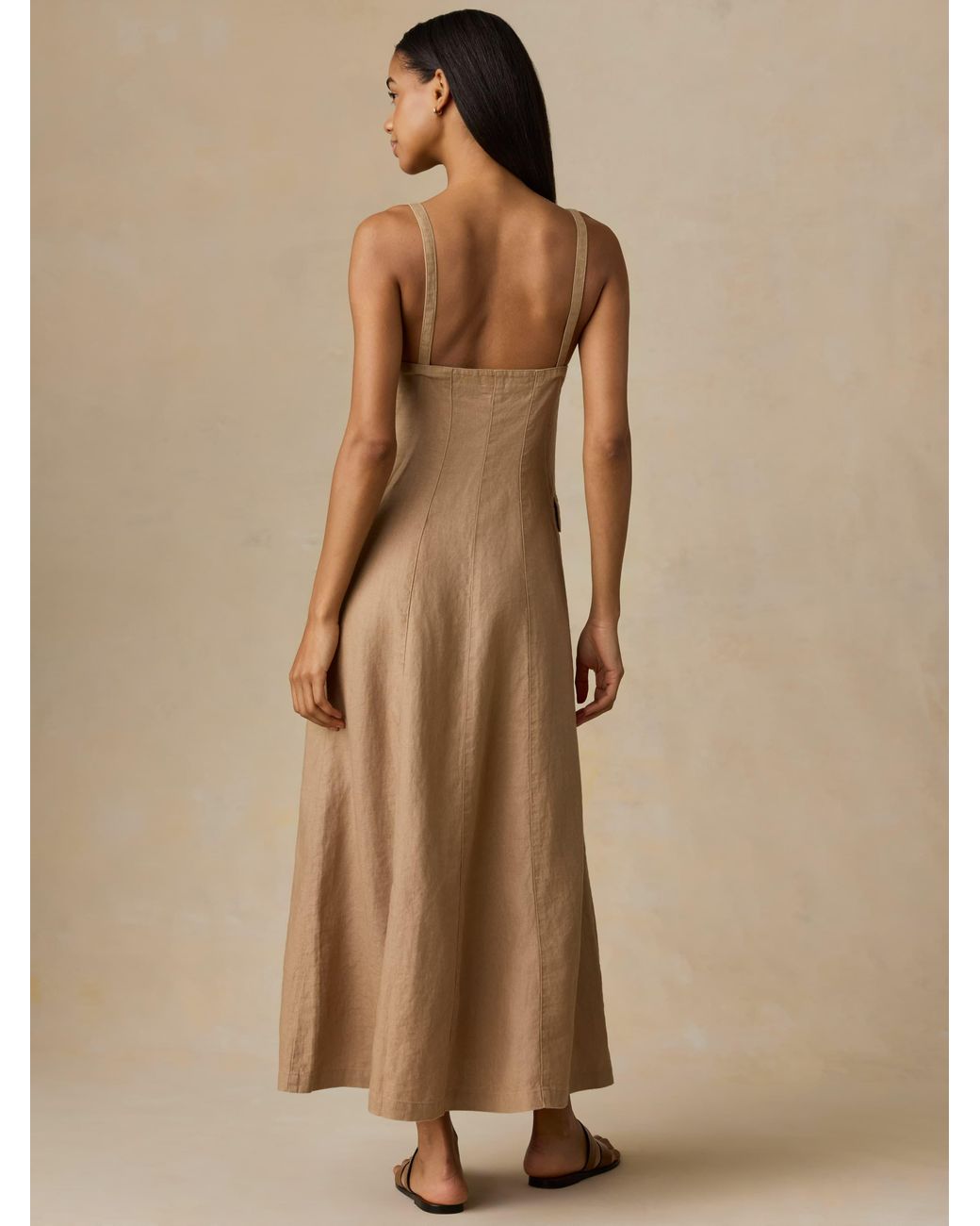 Faherty Brand Natural Sun Strider Linen Milo Dress