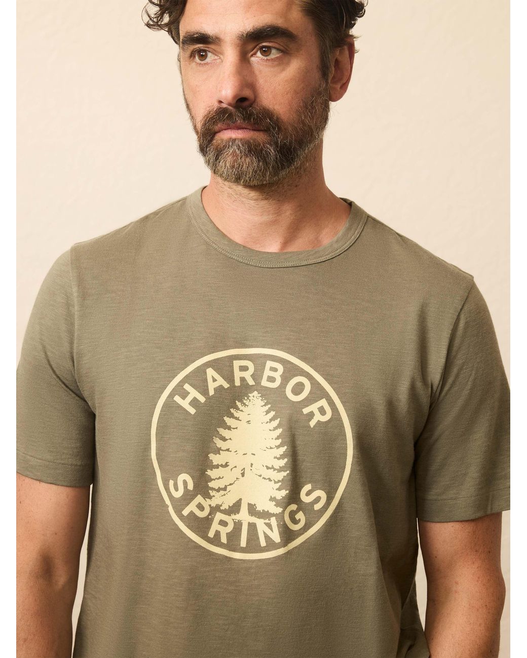 Faherty Brand Brown Sunwashed Graphic T-Shirt for men