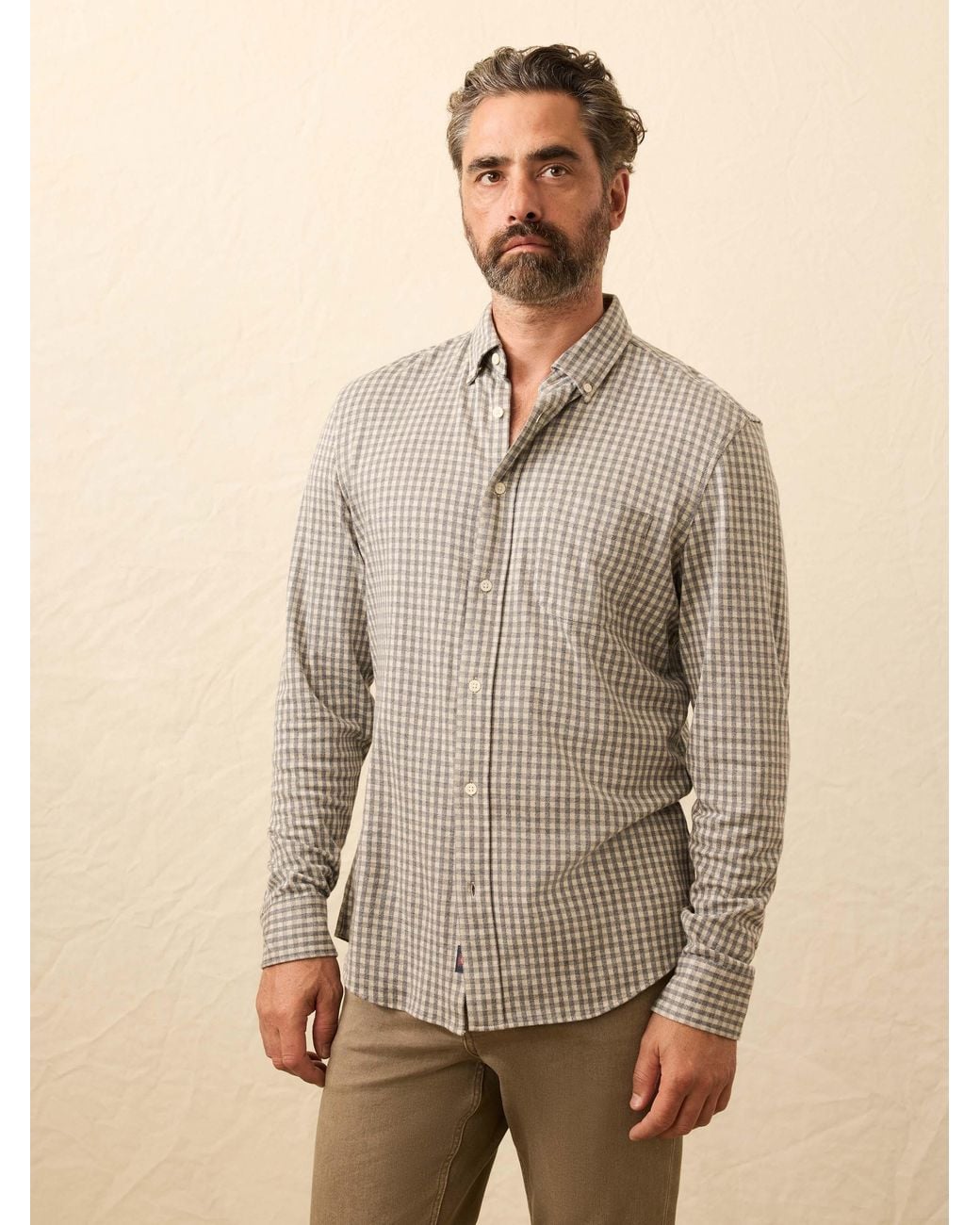 Faherty Brand Natural Coastline Knit Shirt for men