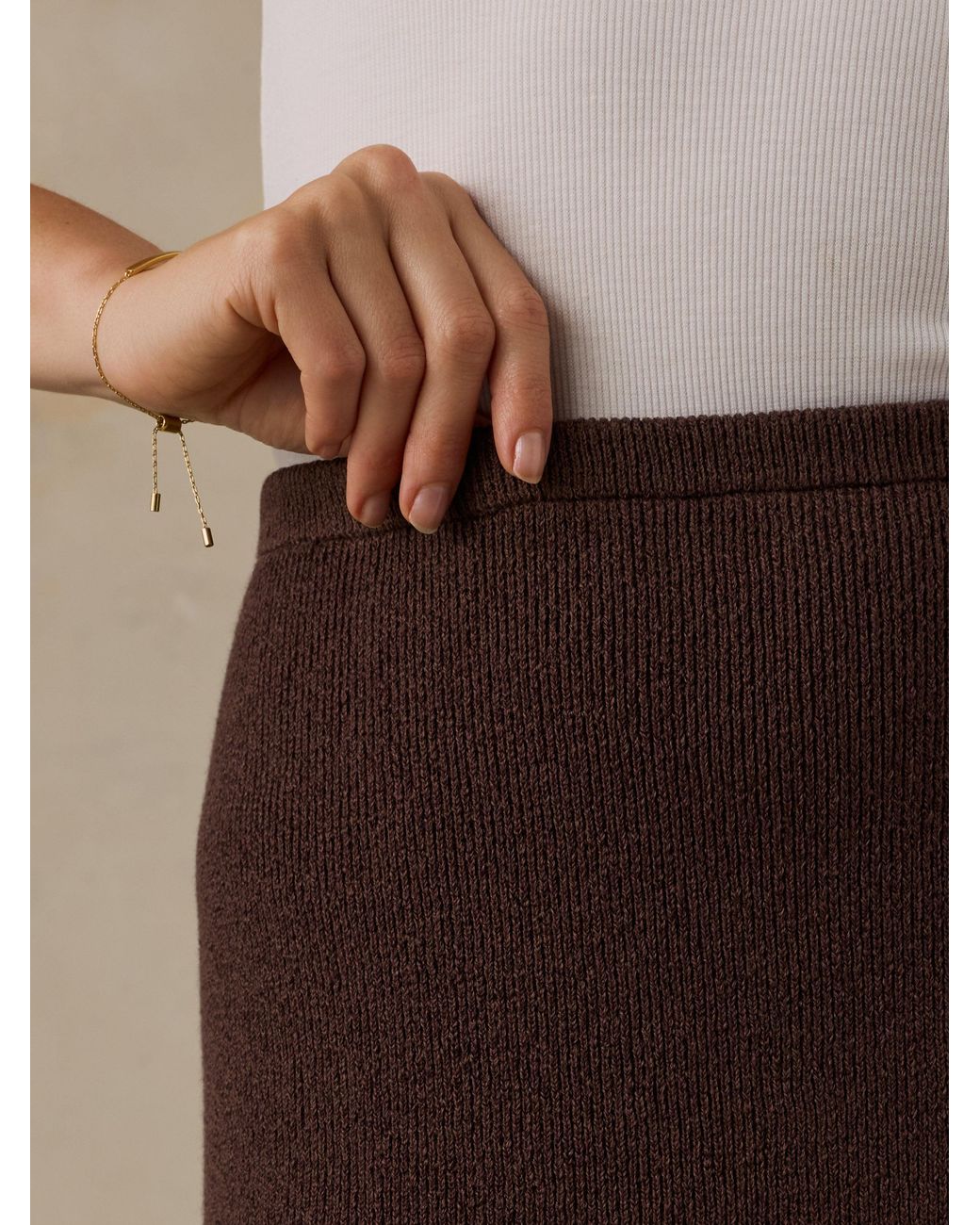 Faherty Brand Natural Miramar Linen Sweater Maxi Skirt