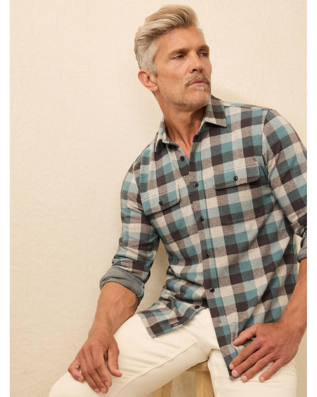 Faherty Brand Multicolor Legend Sweater Shirt for men