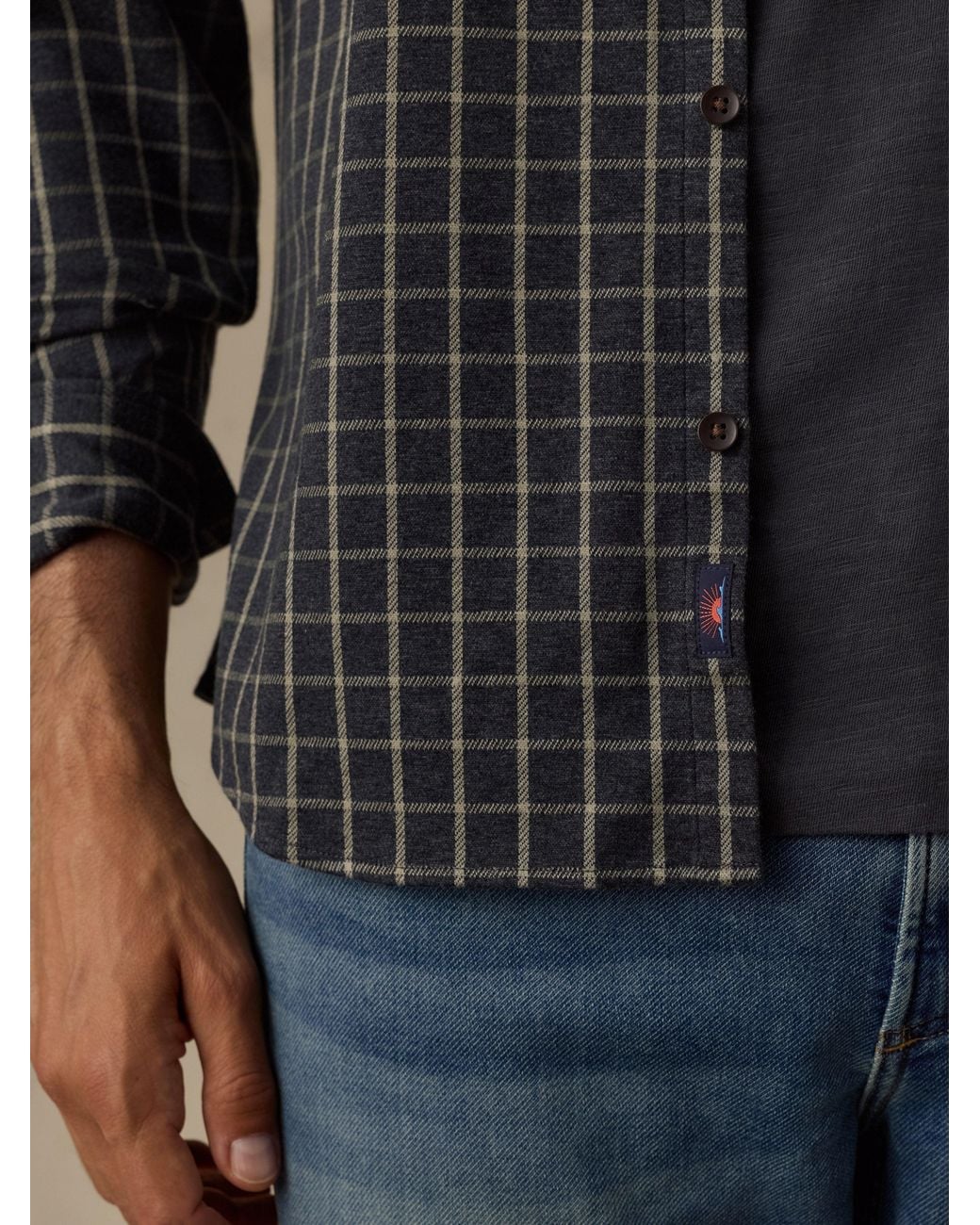 Faherty Brand Brown Coastline Knit Shirt for men