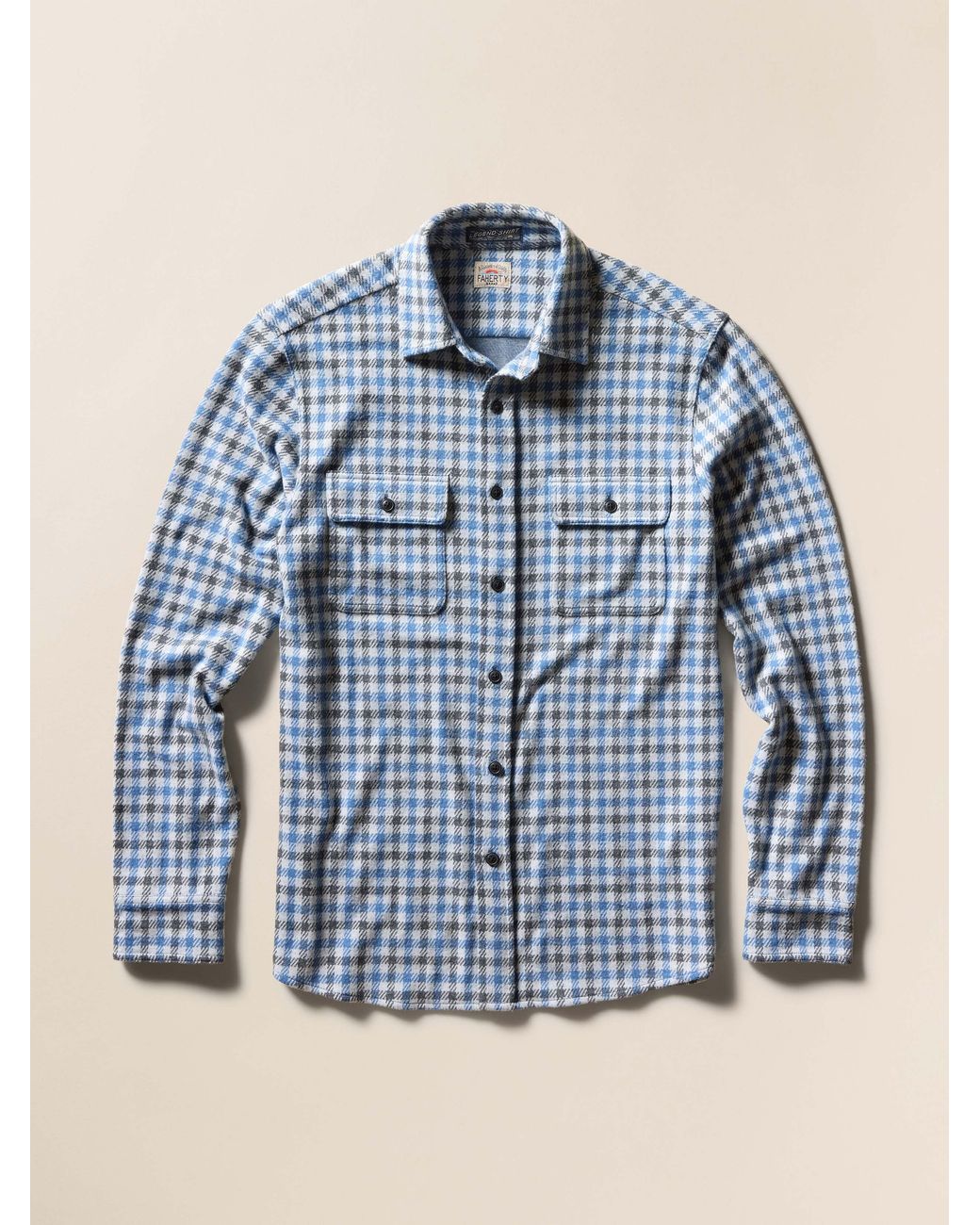 Faherty Brand Gray Legend Sweater Shirt for men