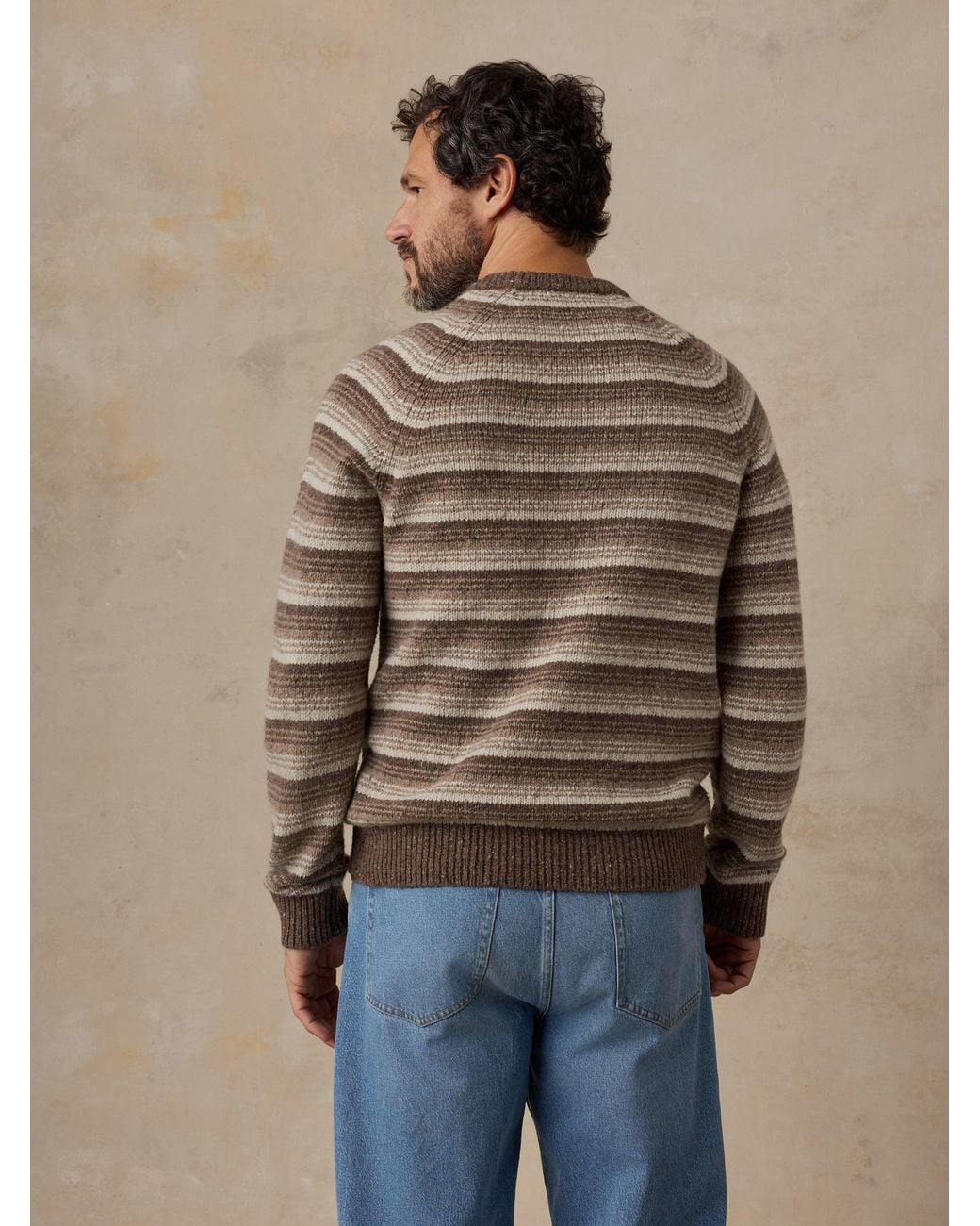 Faherty Brand Natural Donegal Crew Sweater for men
