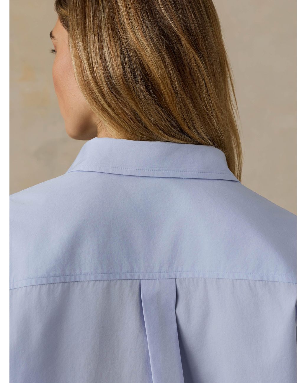 Faherty Brand Blue Coastal Poplin Relaxed Shirt