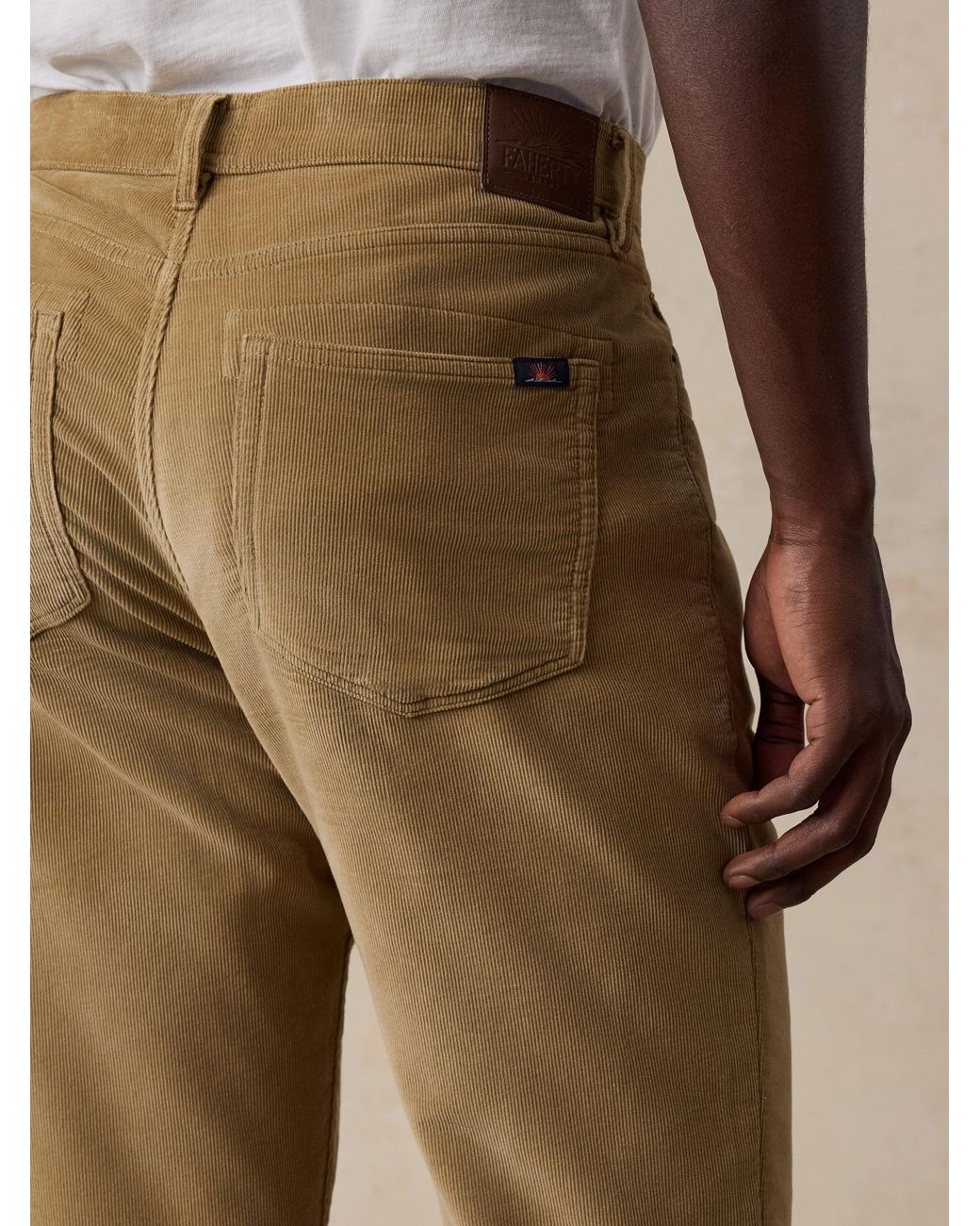 Faherty Brand Natural Stretch Terry Corduroy 5-Pocket Pants for men