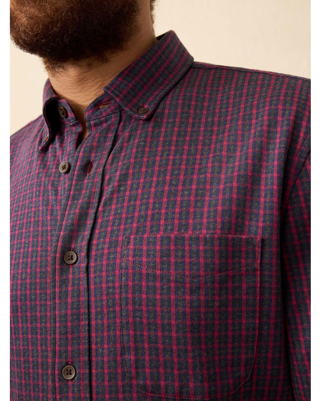 Faherty Brand Purple Coastline Knit Shirt for men