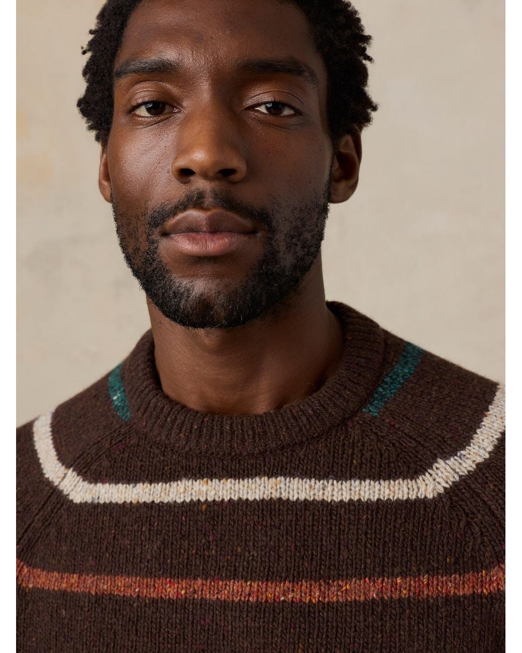 Faherty Brand Black Donegal Crew Sweater for men
