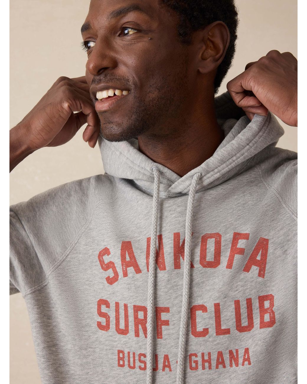 Faherty Brand Natural Surf Ghana High Standard Fleece Hoodie for men