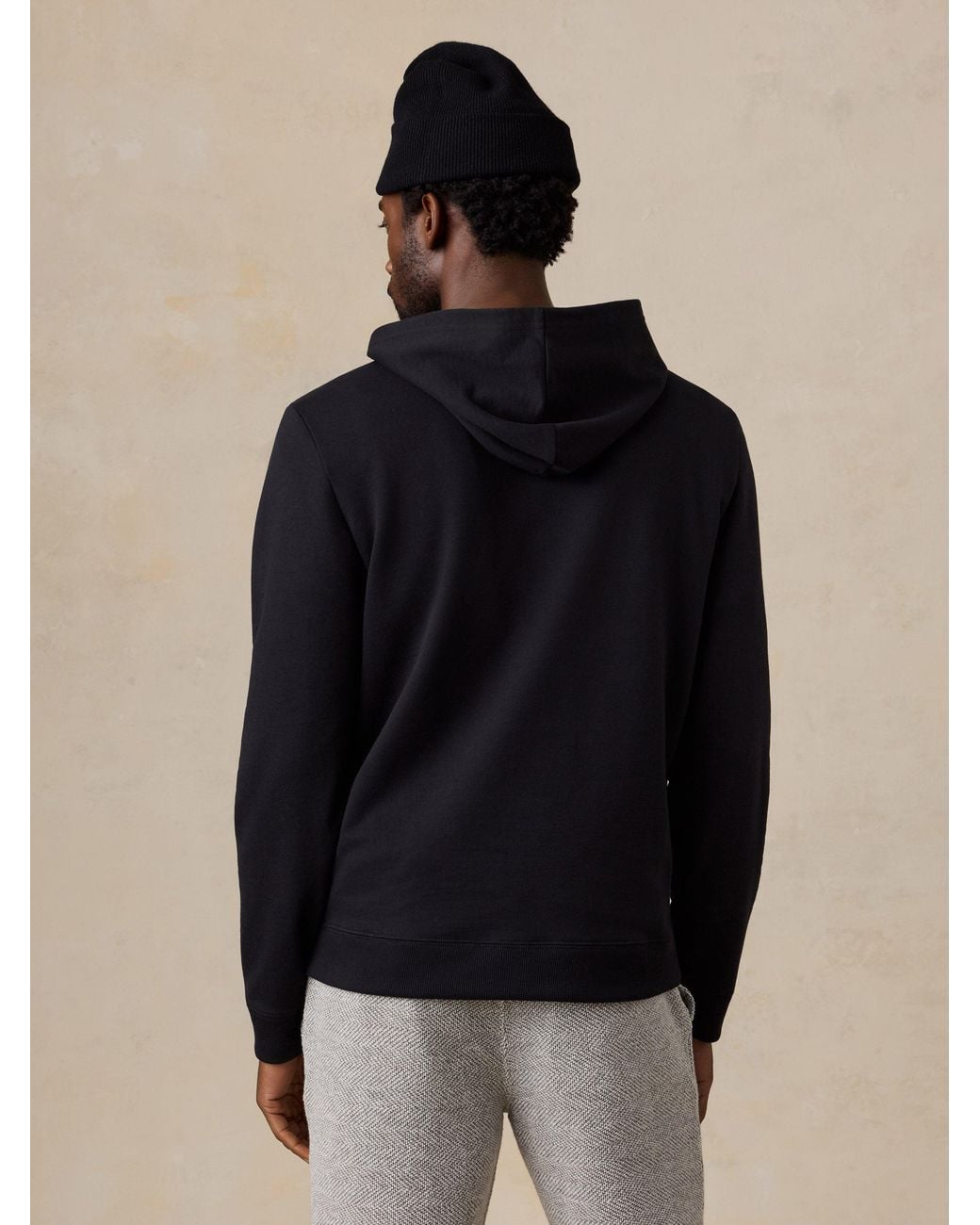 Faherty Brand Black French Terry Hoodie for men
