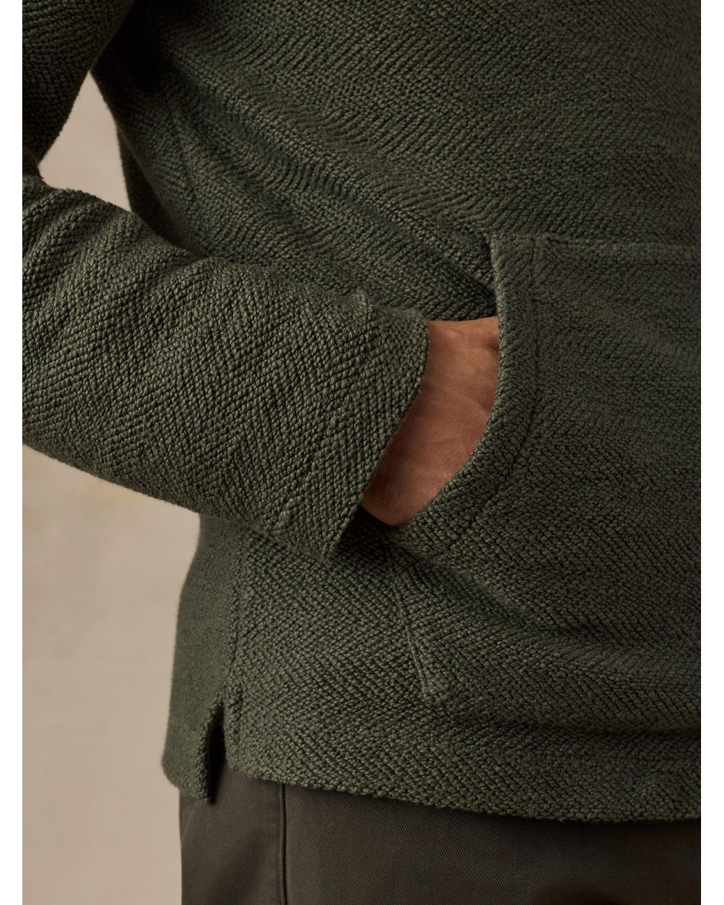 Faherty Brand Green Whitewater Hoodie for men