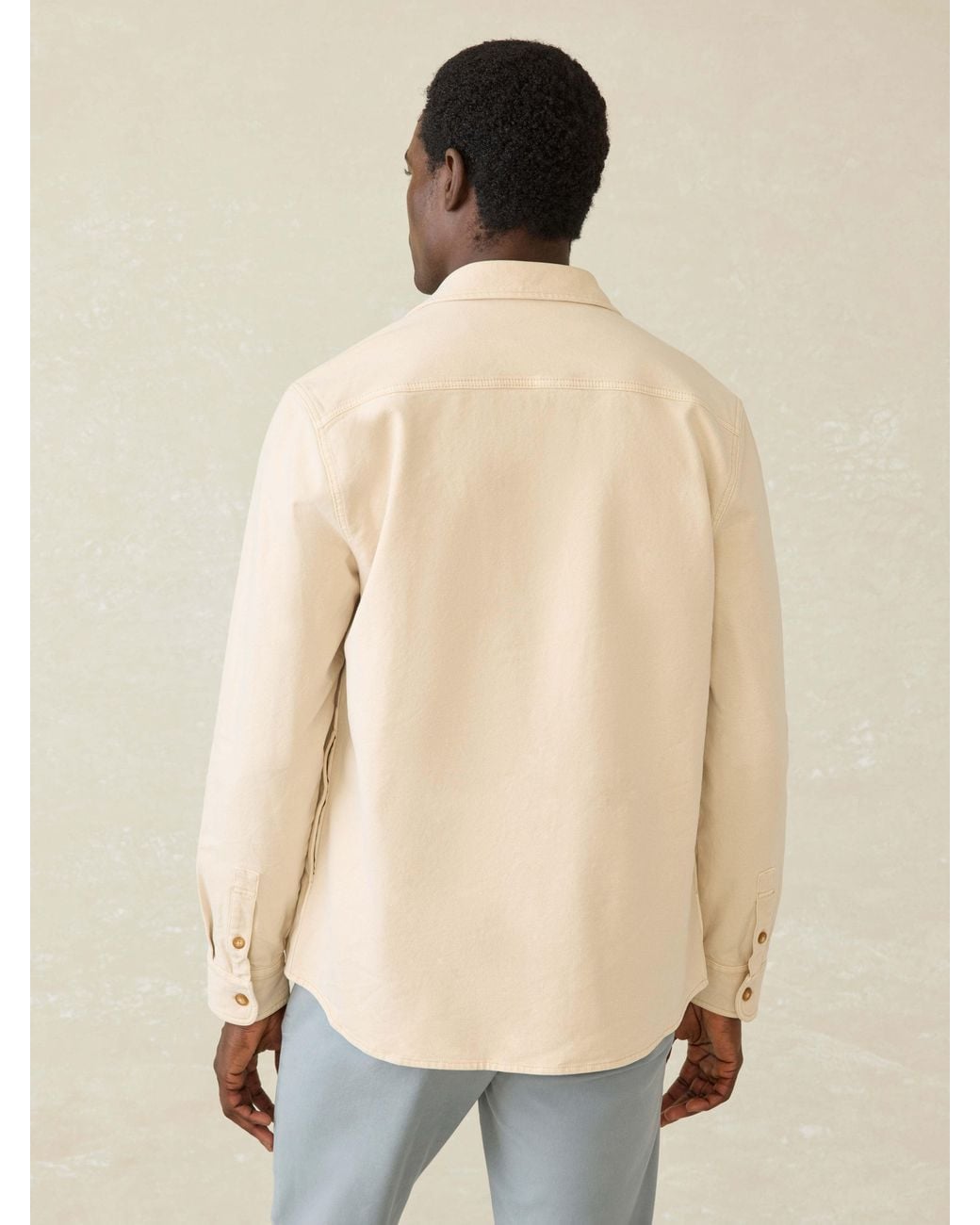 Faherty Brand Brown Sunwashed Canvas Cpo for men