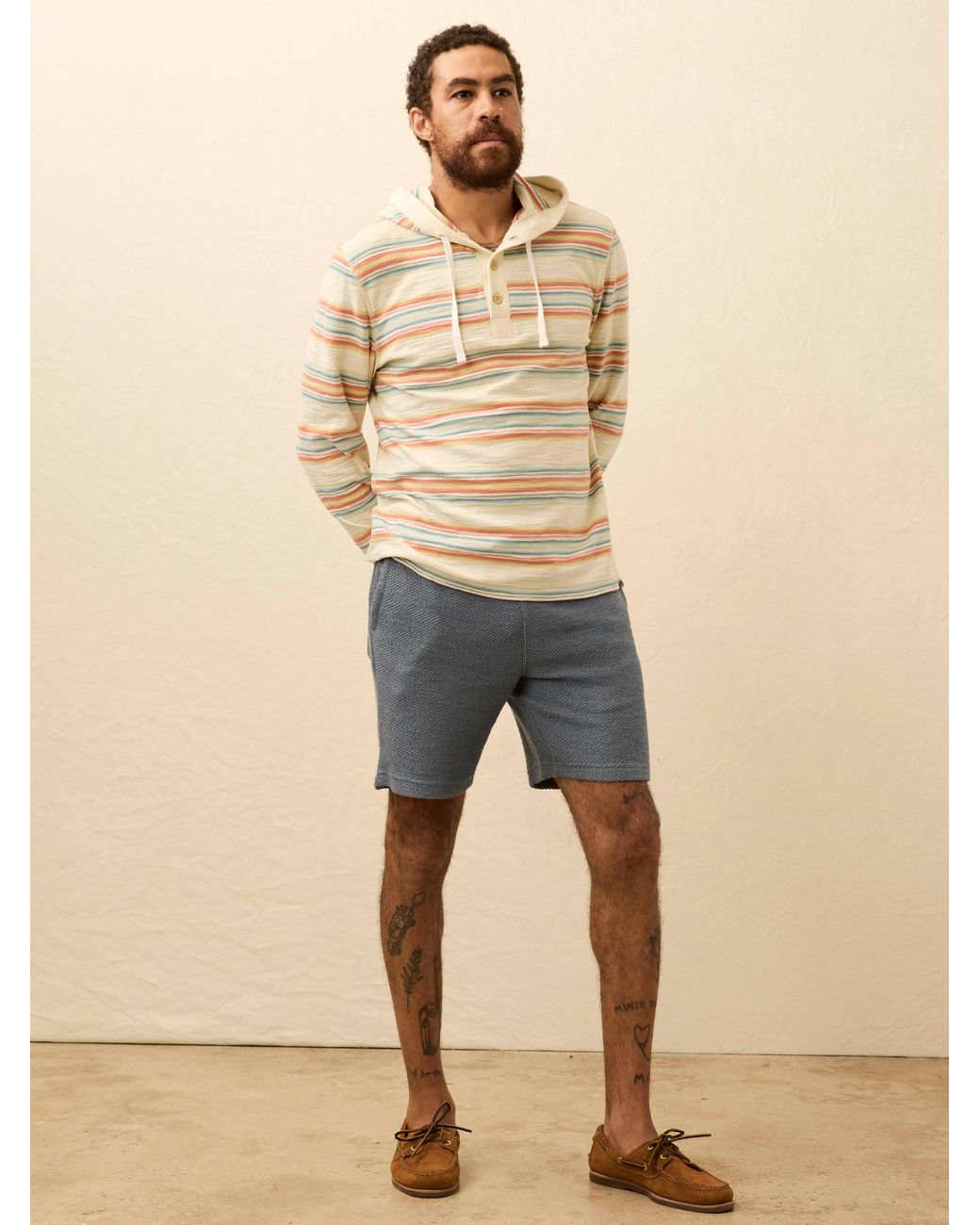 Faherty Brand Natural Sunwashed Organic Hoodie for men