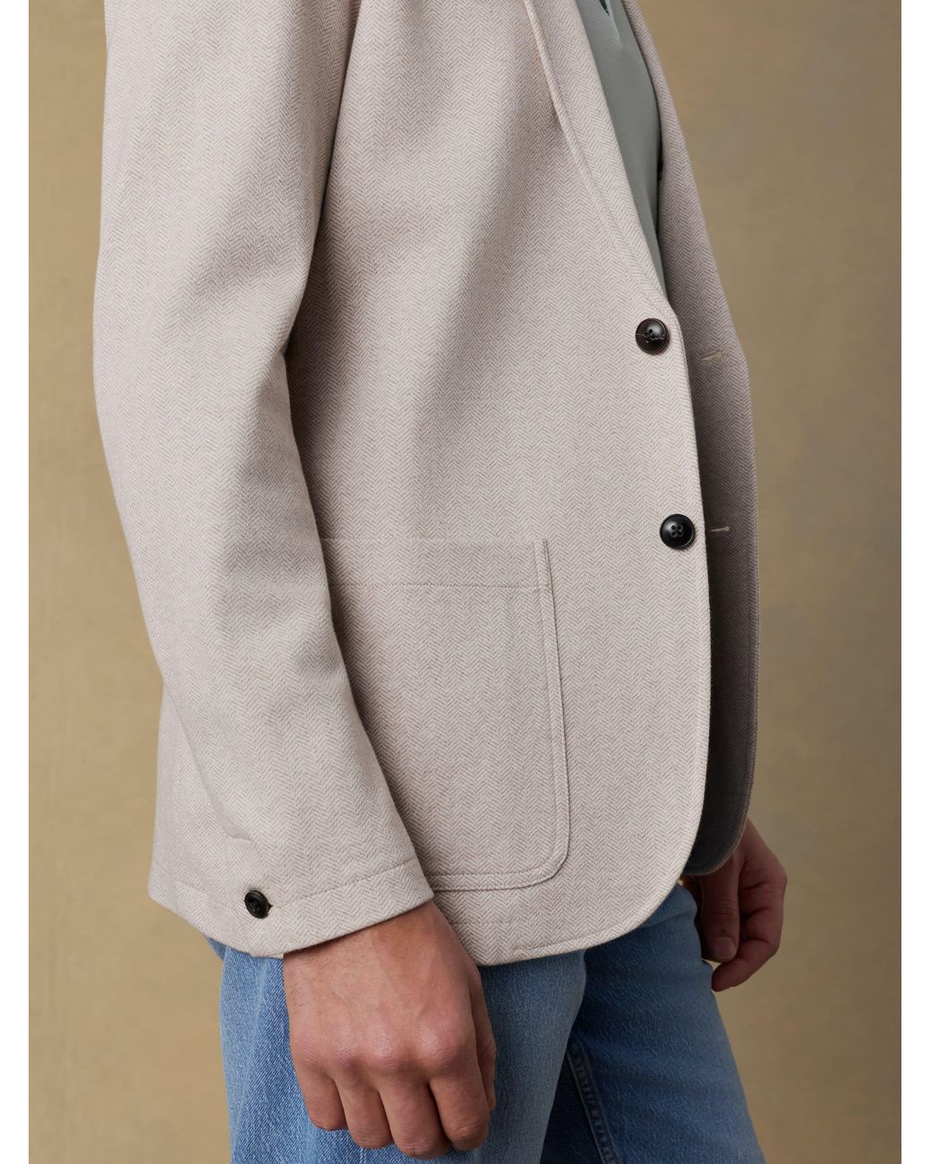 Faherty Brand Natural Inlet Knit Tweed Blazer for men