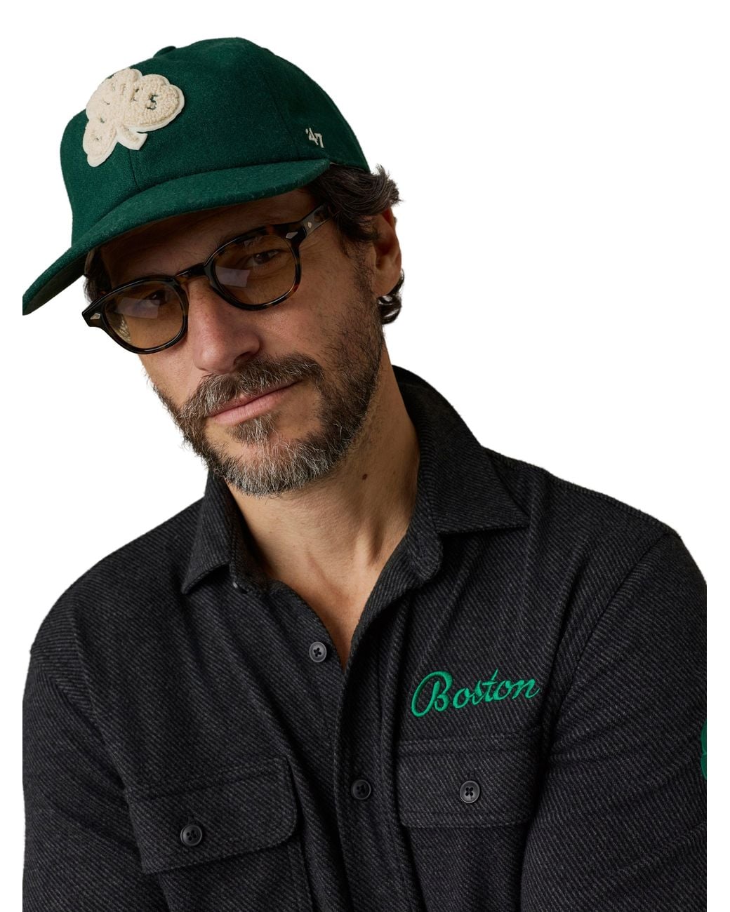 Faherty Brand Green Boston Celtics X '47 Clean Up Flat Brim Hat