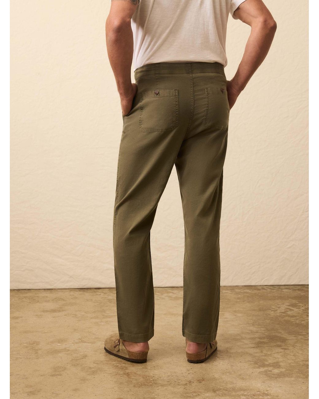 Faherty Brand Natural Dune Utility Pants for men