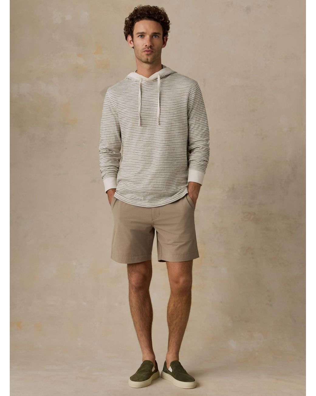 Faherty Brand Natural Sunwashed Organic Hoodie for men