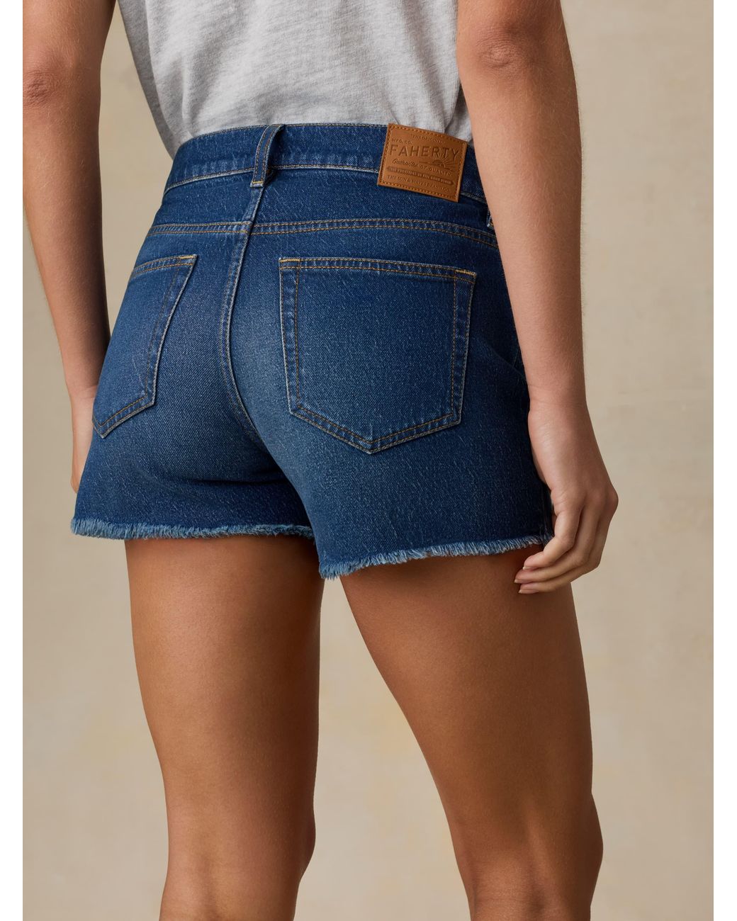 Faherty Brand Blue Sundrift Denim Short
