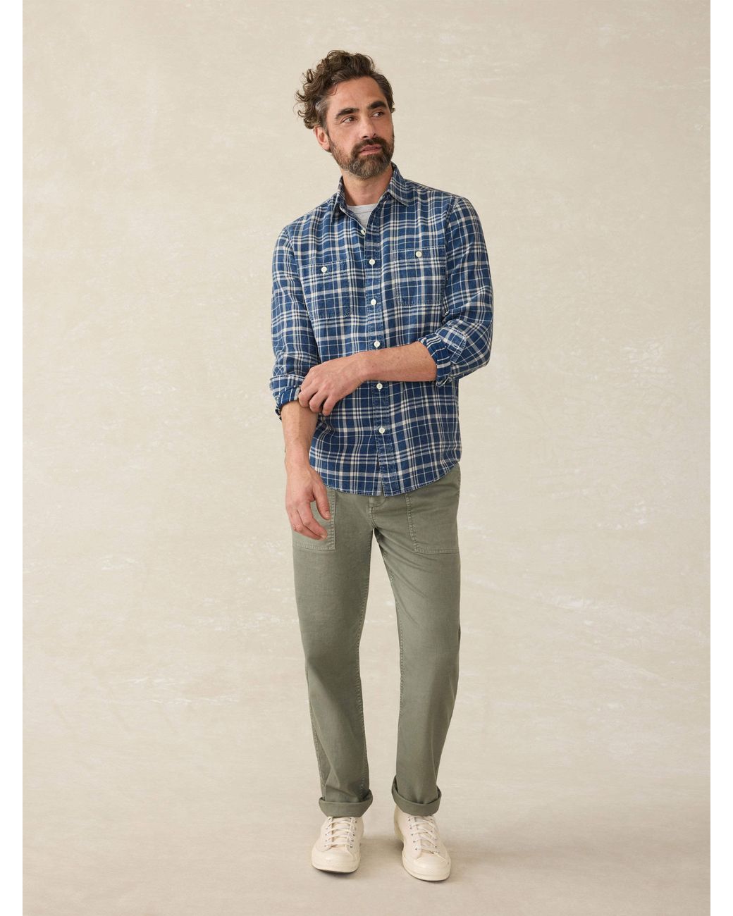 Faherty Brand Blue Movement&Trade; Shirt for men