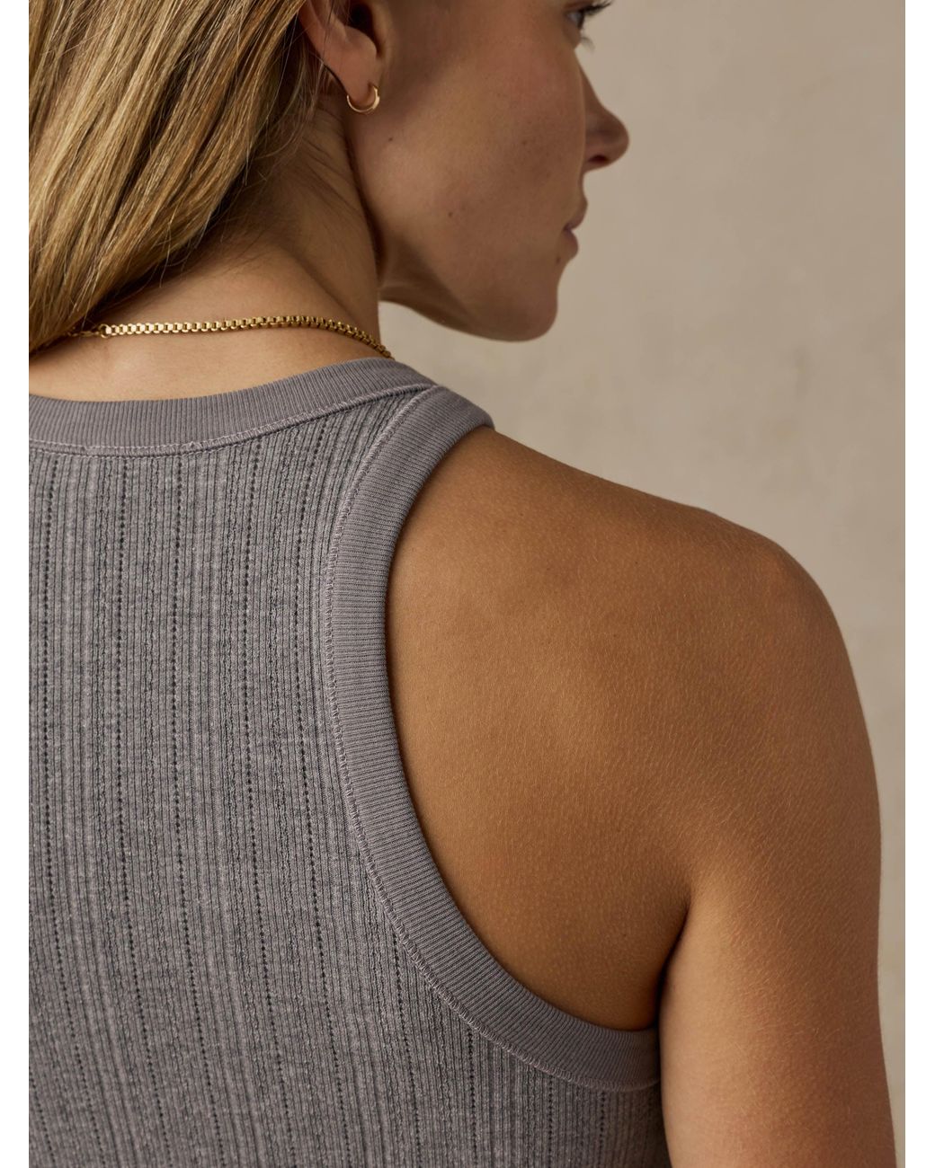 Faherty Brand Black Paradise Pointelle Tank
