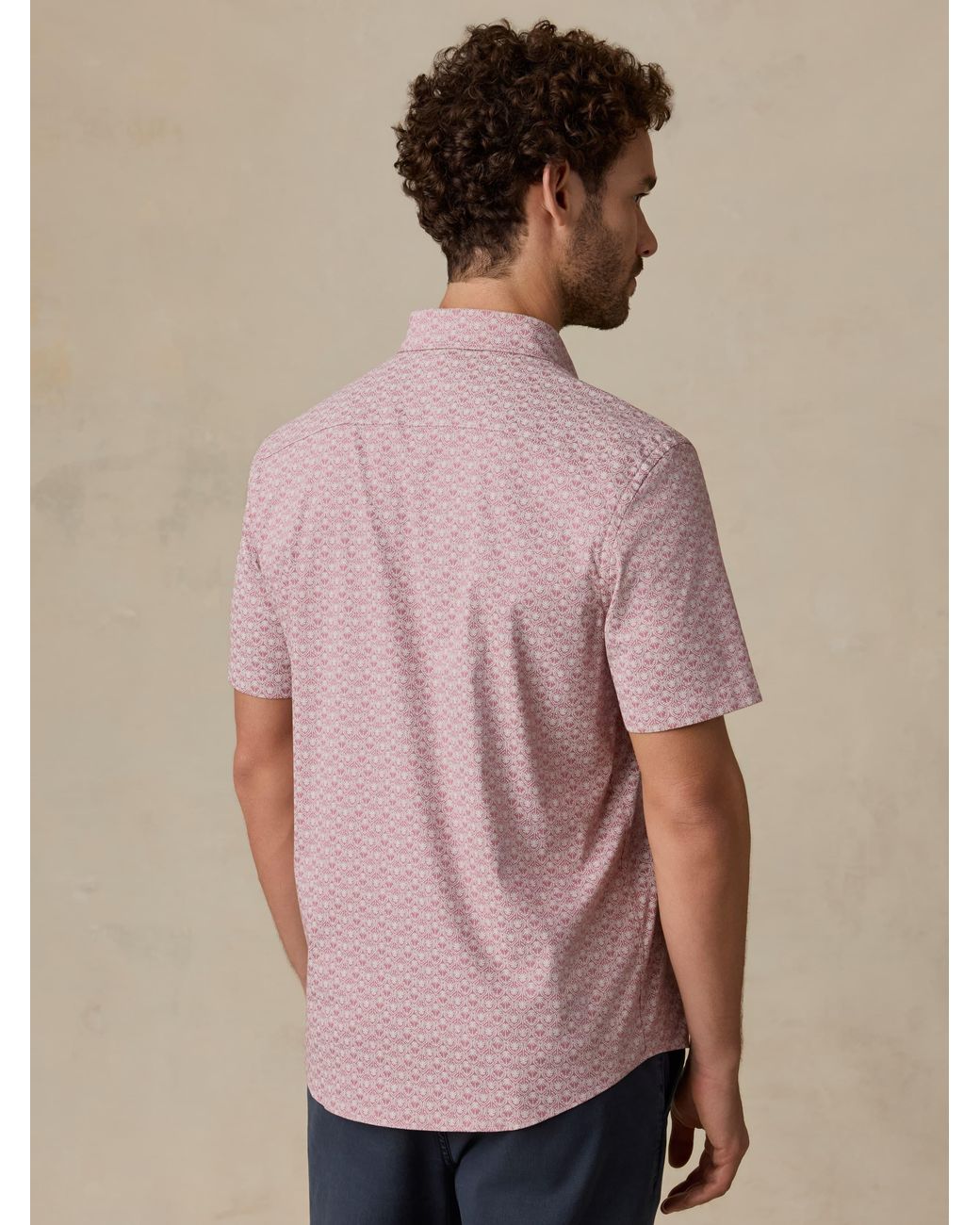 Faherty Brand Natural Short-Sleeve Movement Monterey Shirt for men