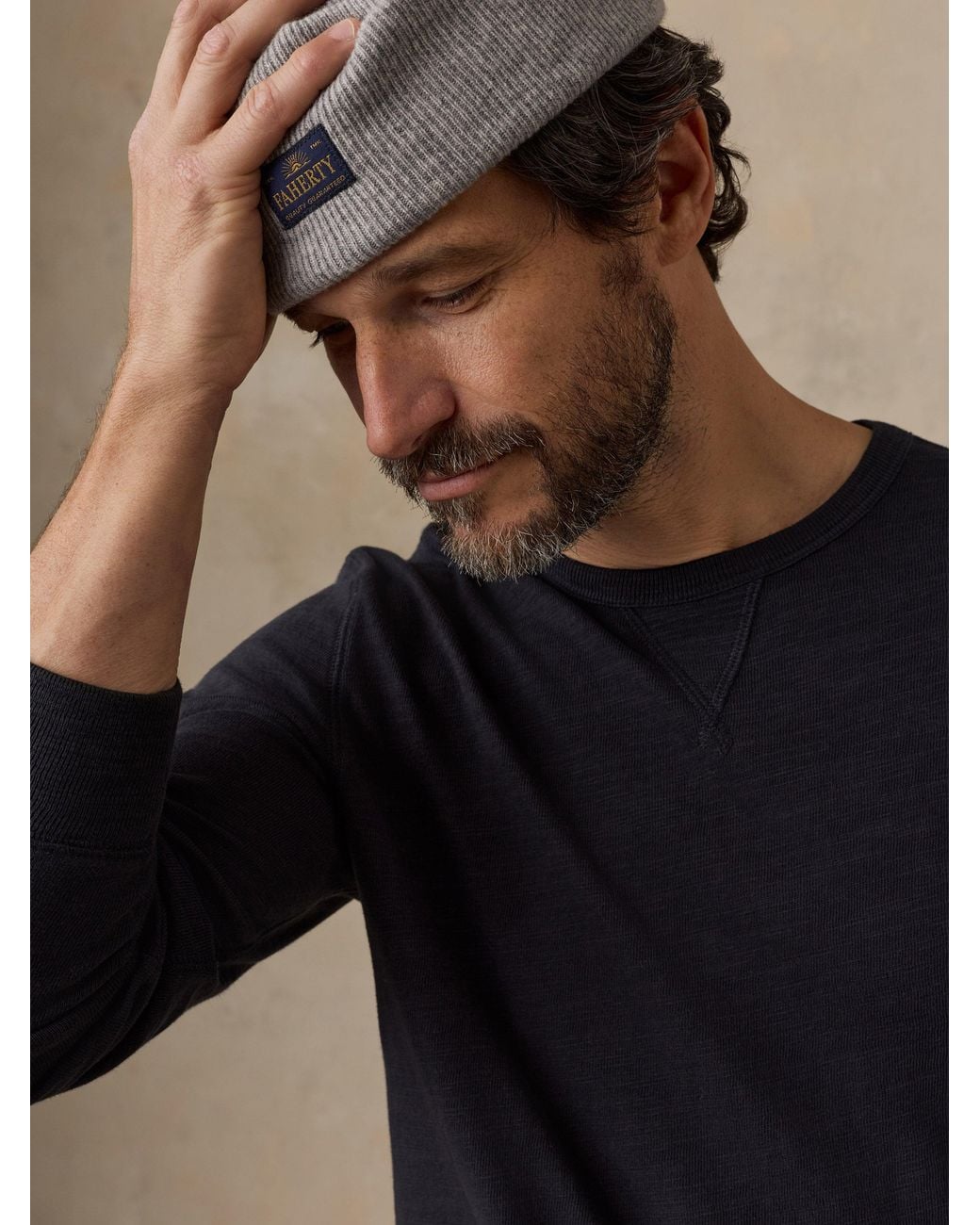 Faherty Sunwashed Organic Crew T-Shirt in Blue for Men | Lyst