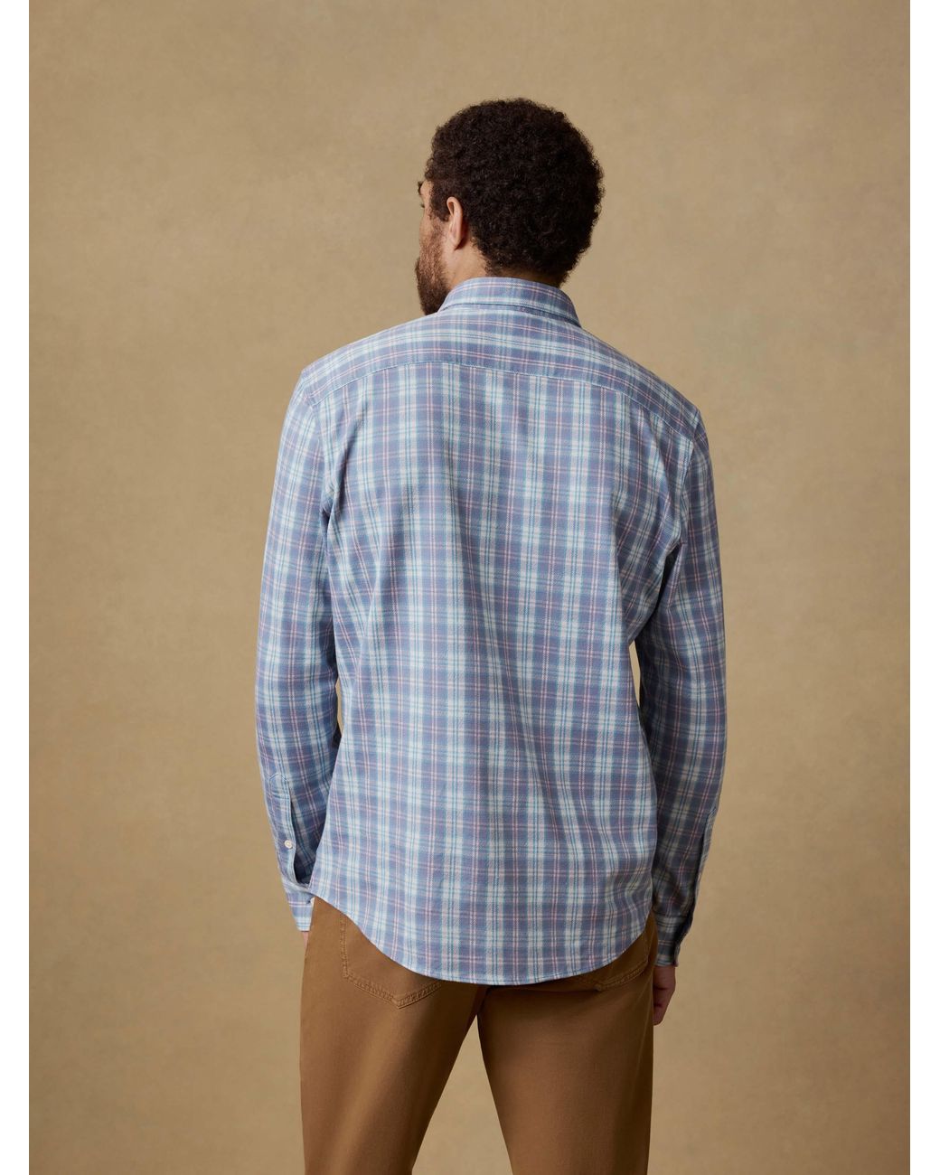 Faherty Brand Blue Coastline Knit Shirt for men