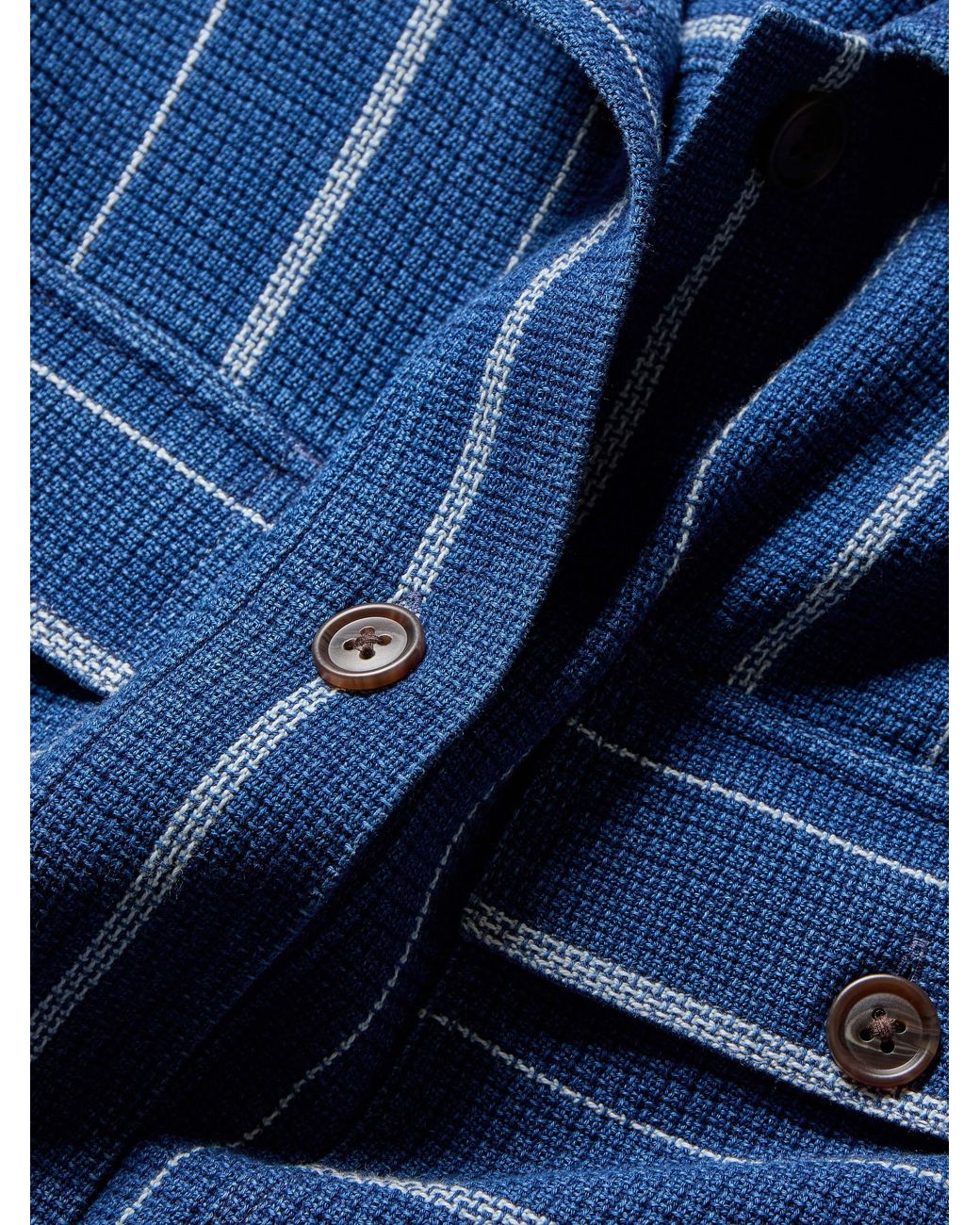 Faherty Brand Blue Island Tide Shirt Jacket