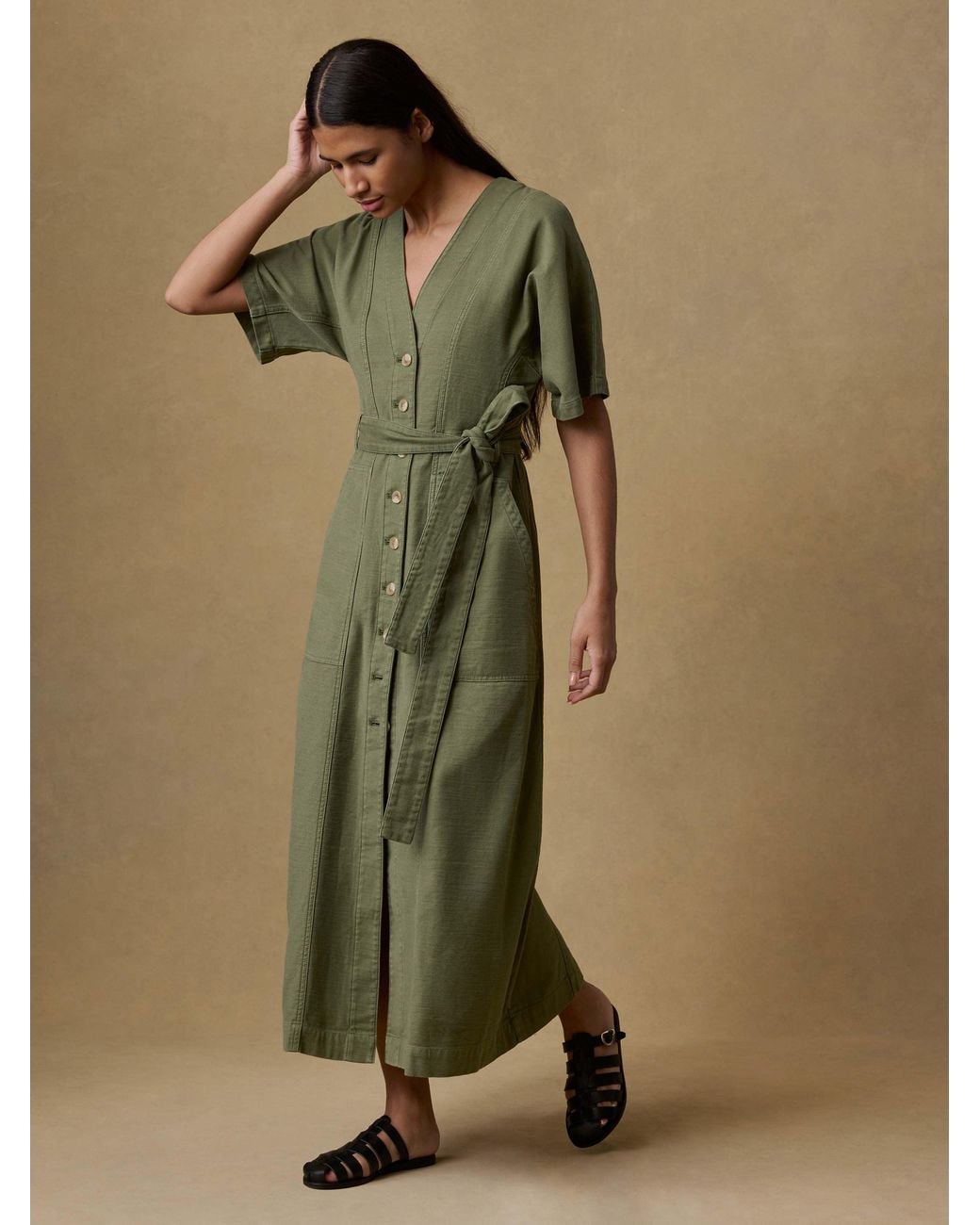 Faherty Brand Blue Soft Stretch Camille Dress
