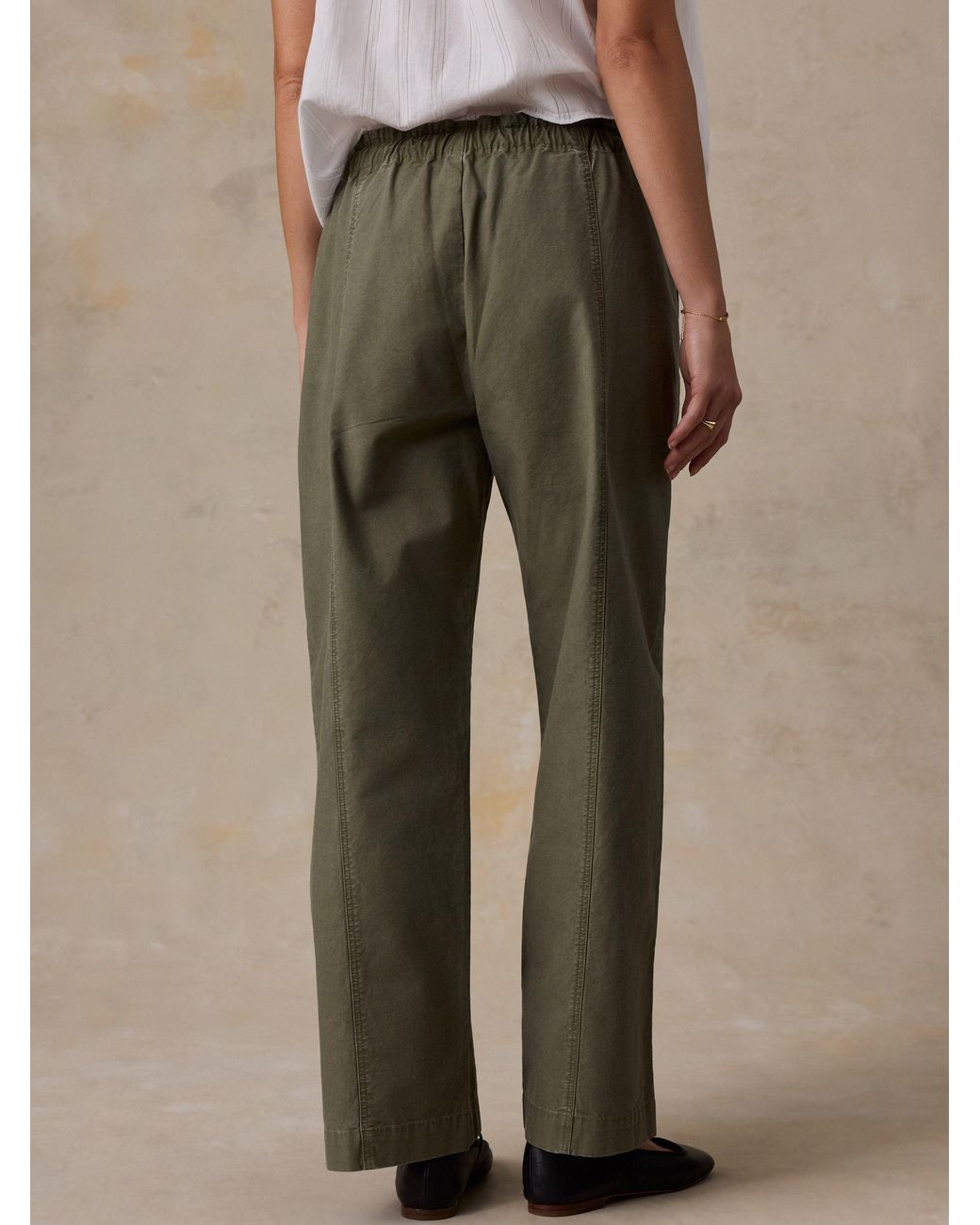 Faherty Brand Blue Cotton Twill Drawstring Pants