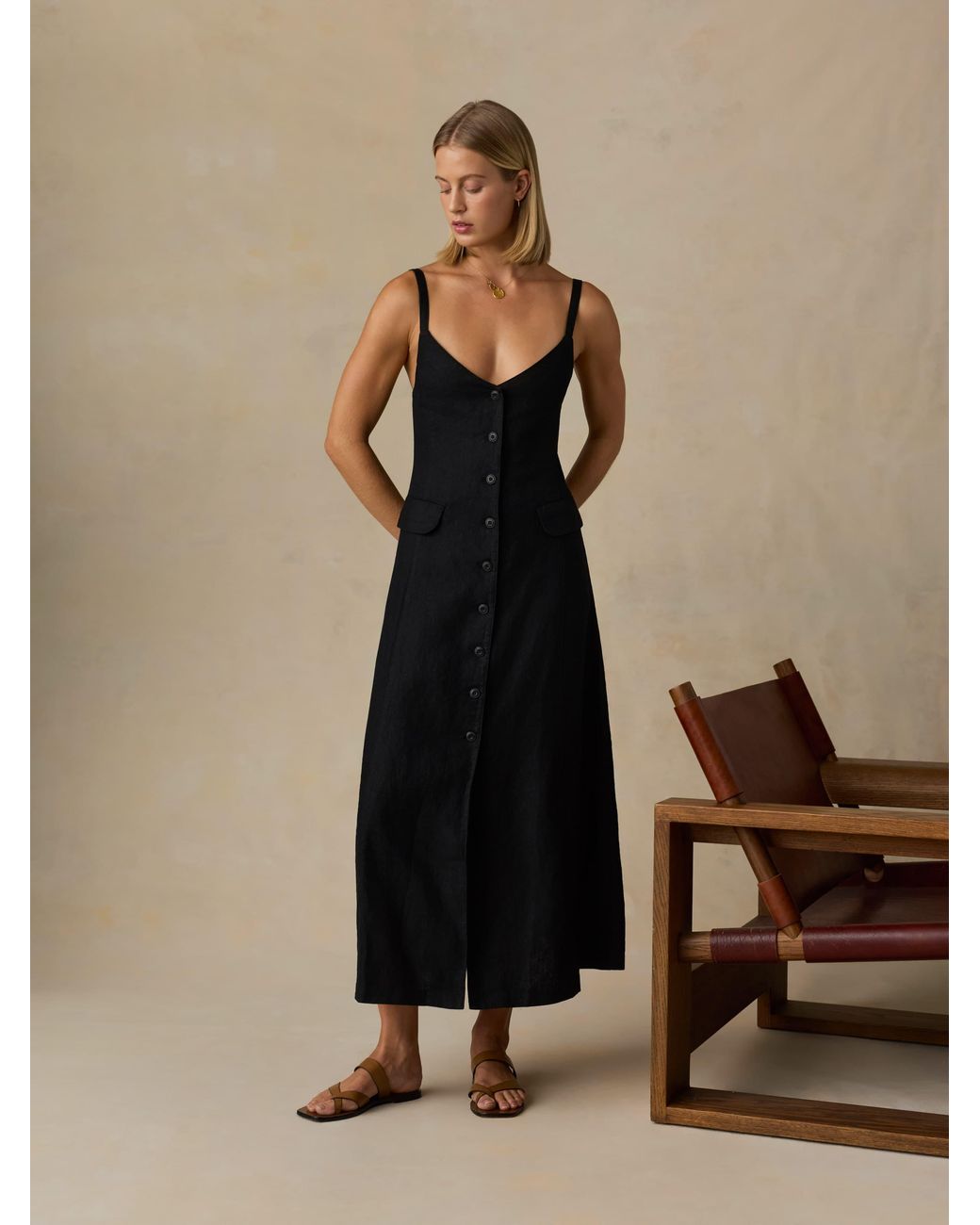 Faherty Brand Black Sun Strider Milo Dress