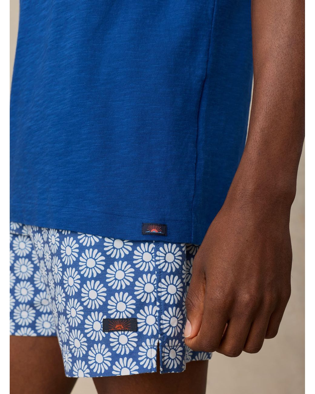 Faherty Brand Blue Sunwashed Regenerative T-Shirt for men