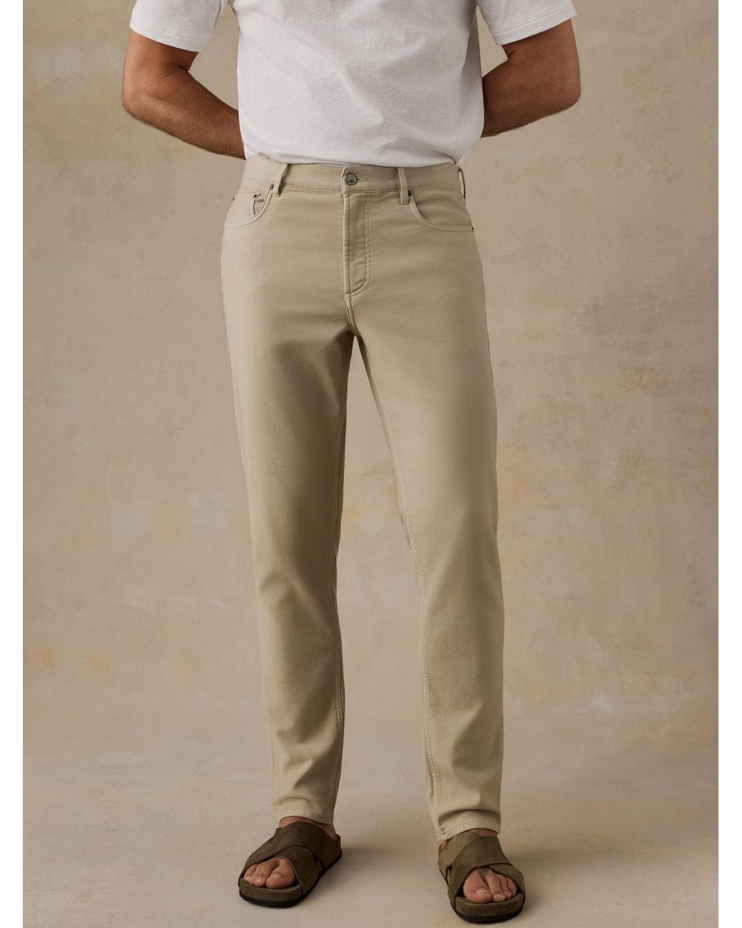 Faherty Brand Natural Stretch Terry 5-Pocket Pants for men