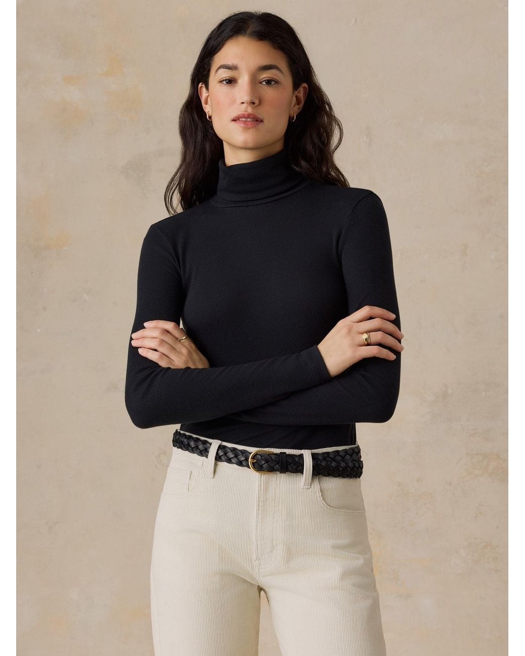 Faherty Brand Blue Featherweight Freestyle Turtleneck T-Shirt