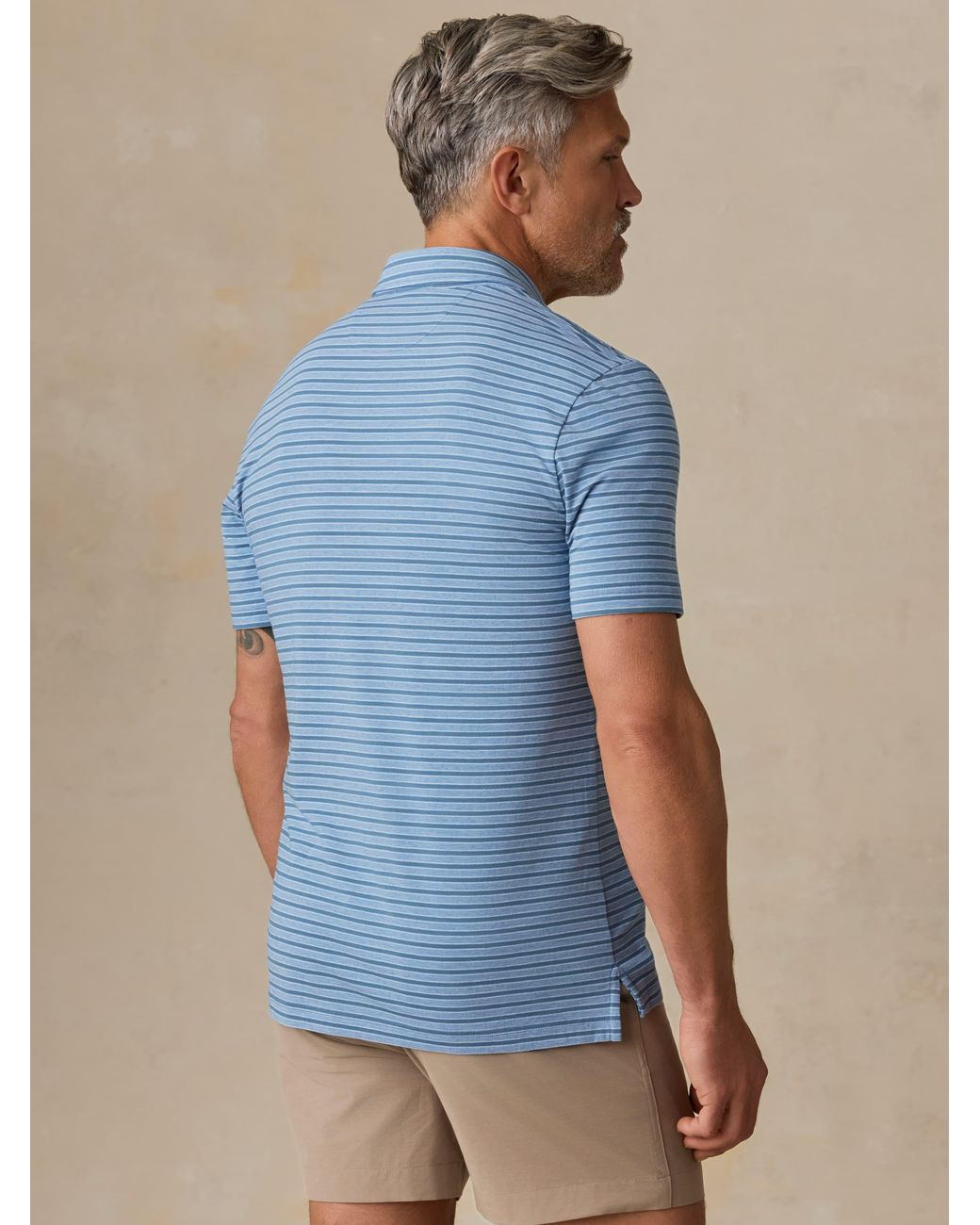 Faherty Brand Blue Short-Sleeve Movement Polo Shirt for men