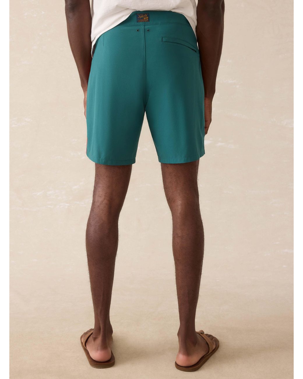 Faherty Brand Green Surf Ghana Boardshort for men