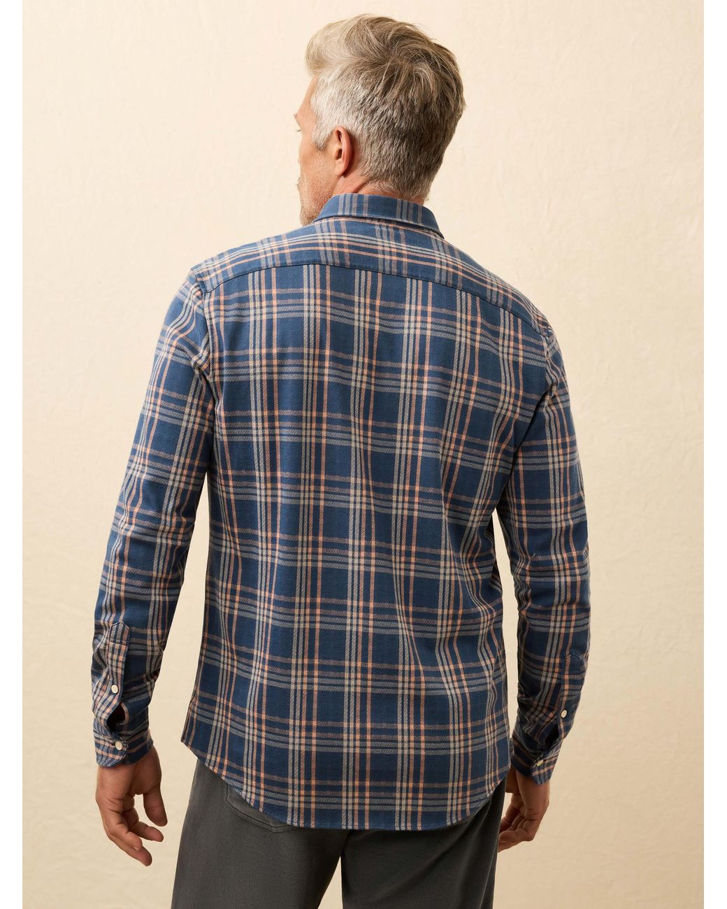 Faherty Brand Blue Coastline Knit Shirt for men