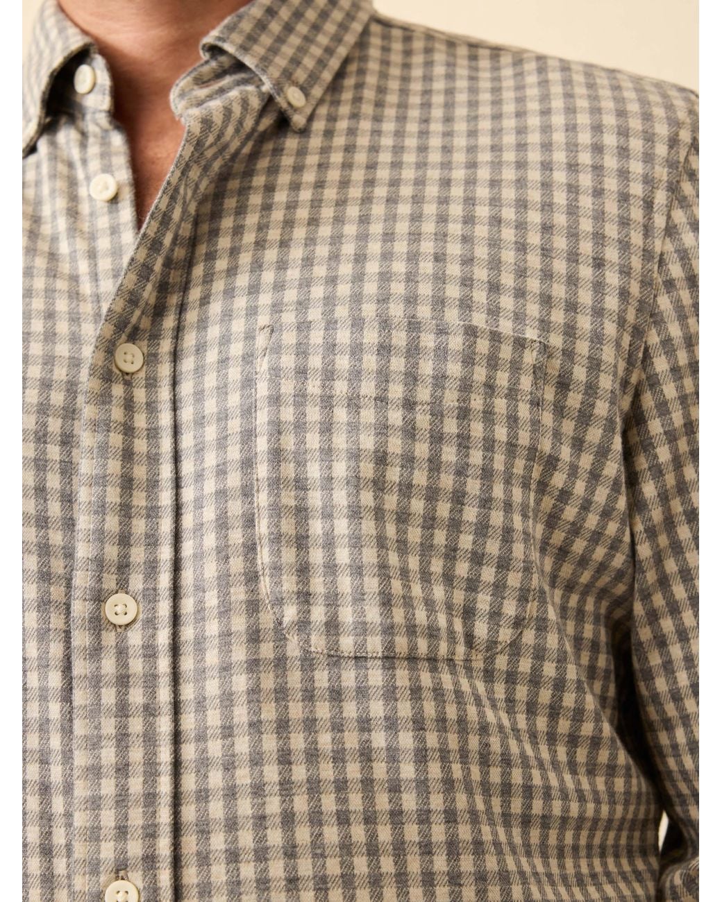 Faherty Brand Natural Coastline Knit Shirt for men