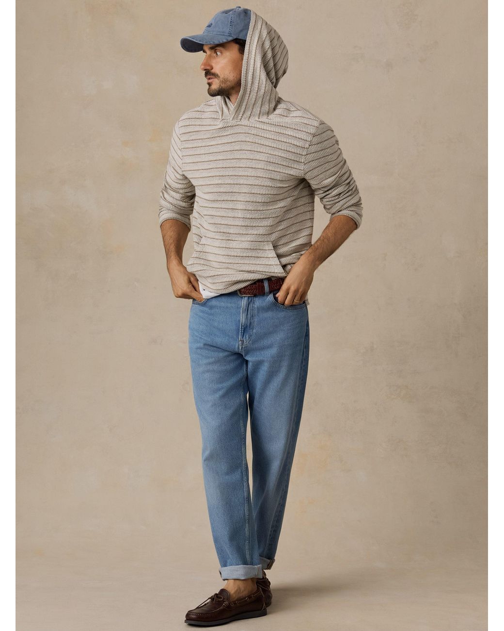Faherty Brand Natural Whitewater Hoodie for men